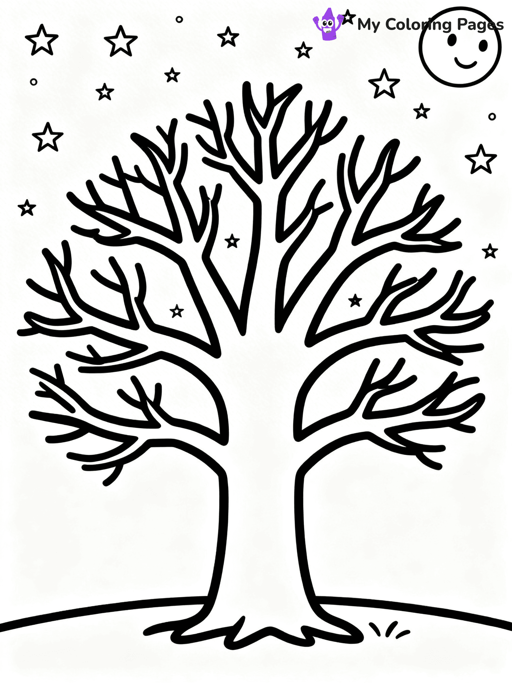 Bare Tree Coloring Pages - 4