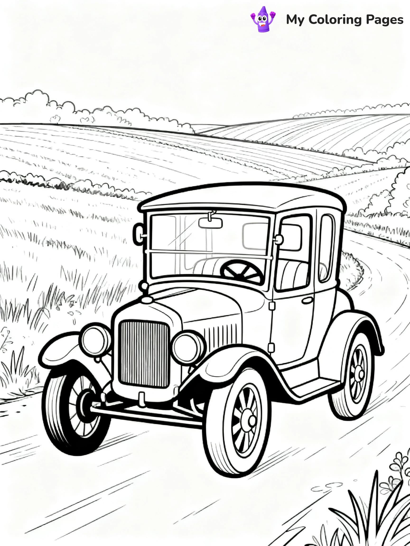 Classic Car Coloring Pages - 13