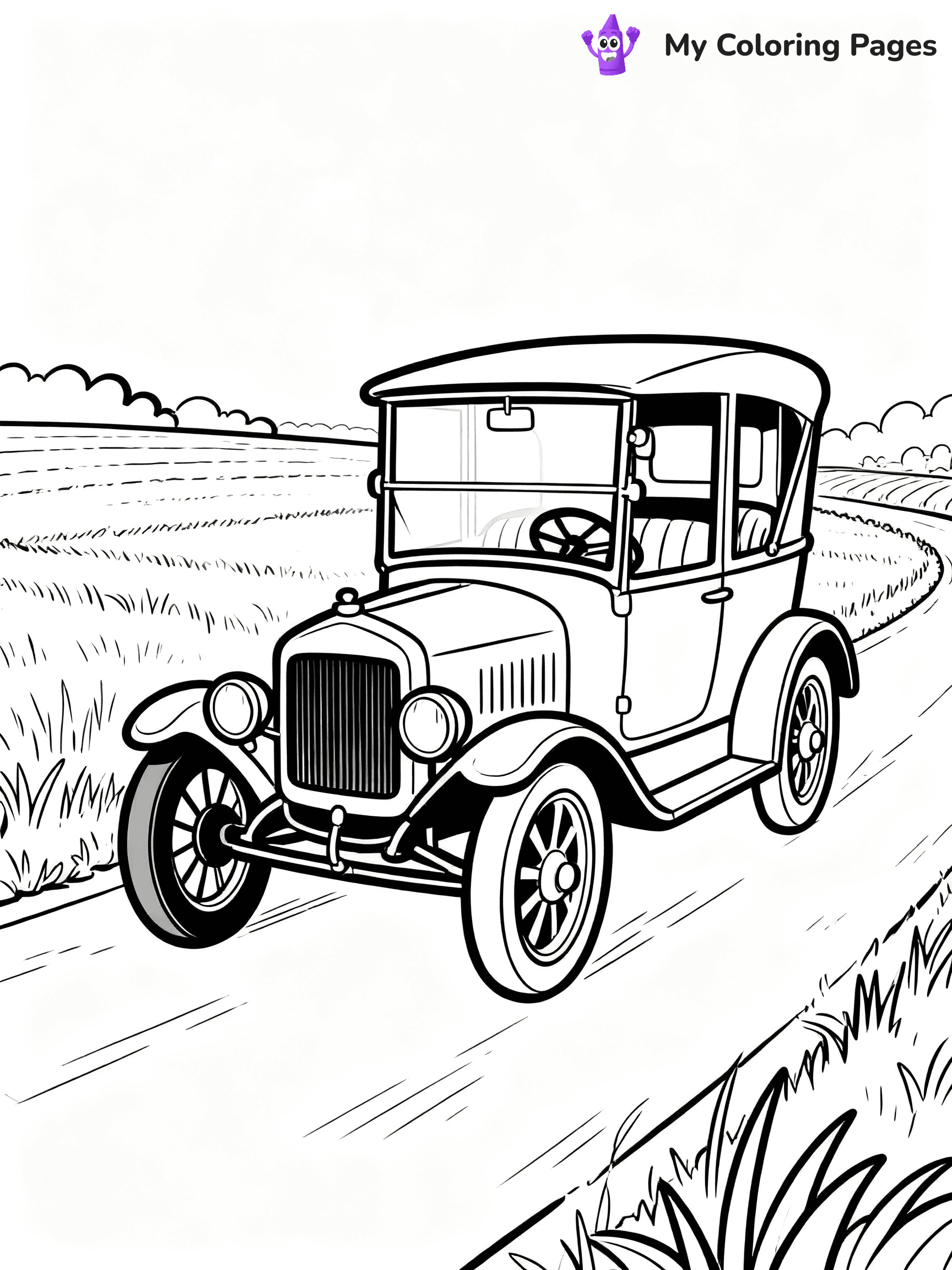 Classic Car Coloring Pages - 12