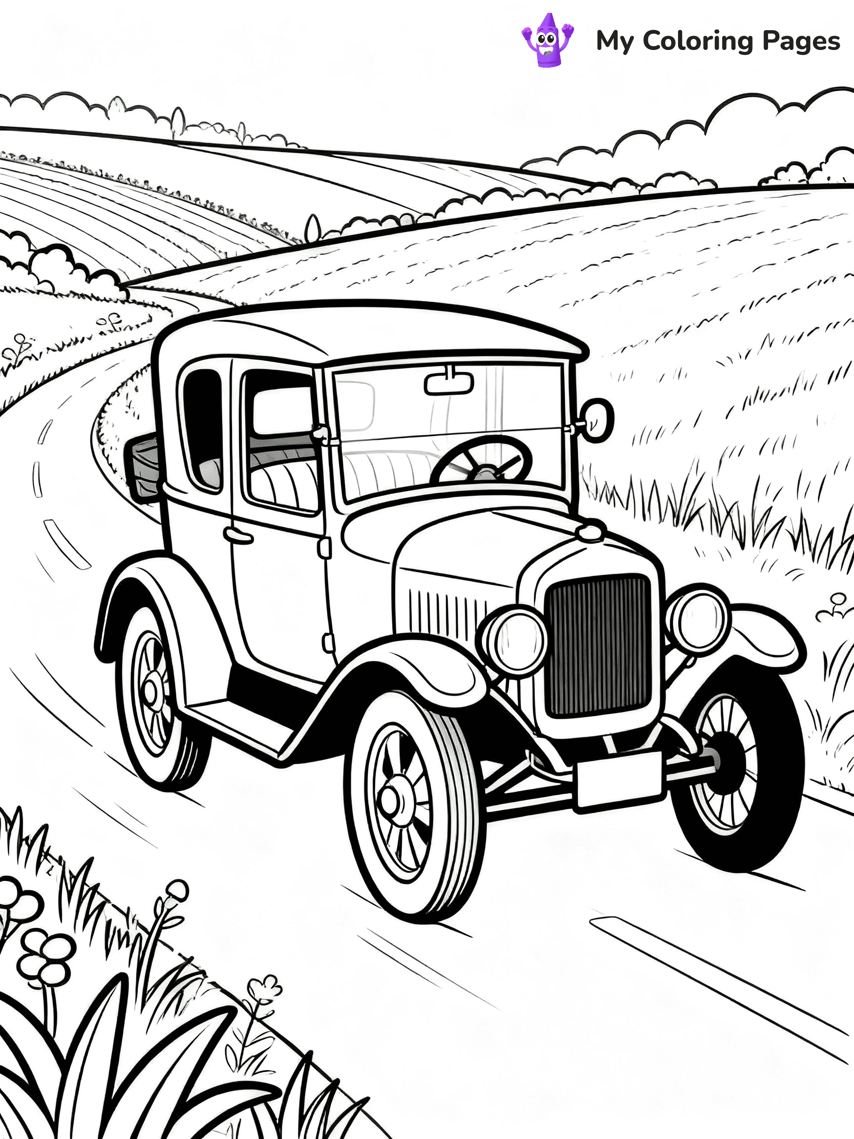 Classic Car Coloring Pages - 11