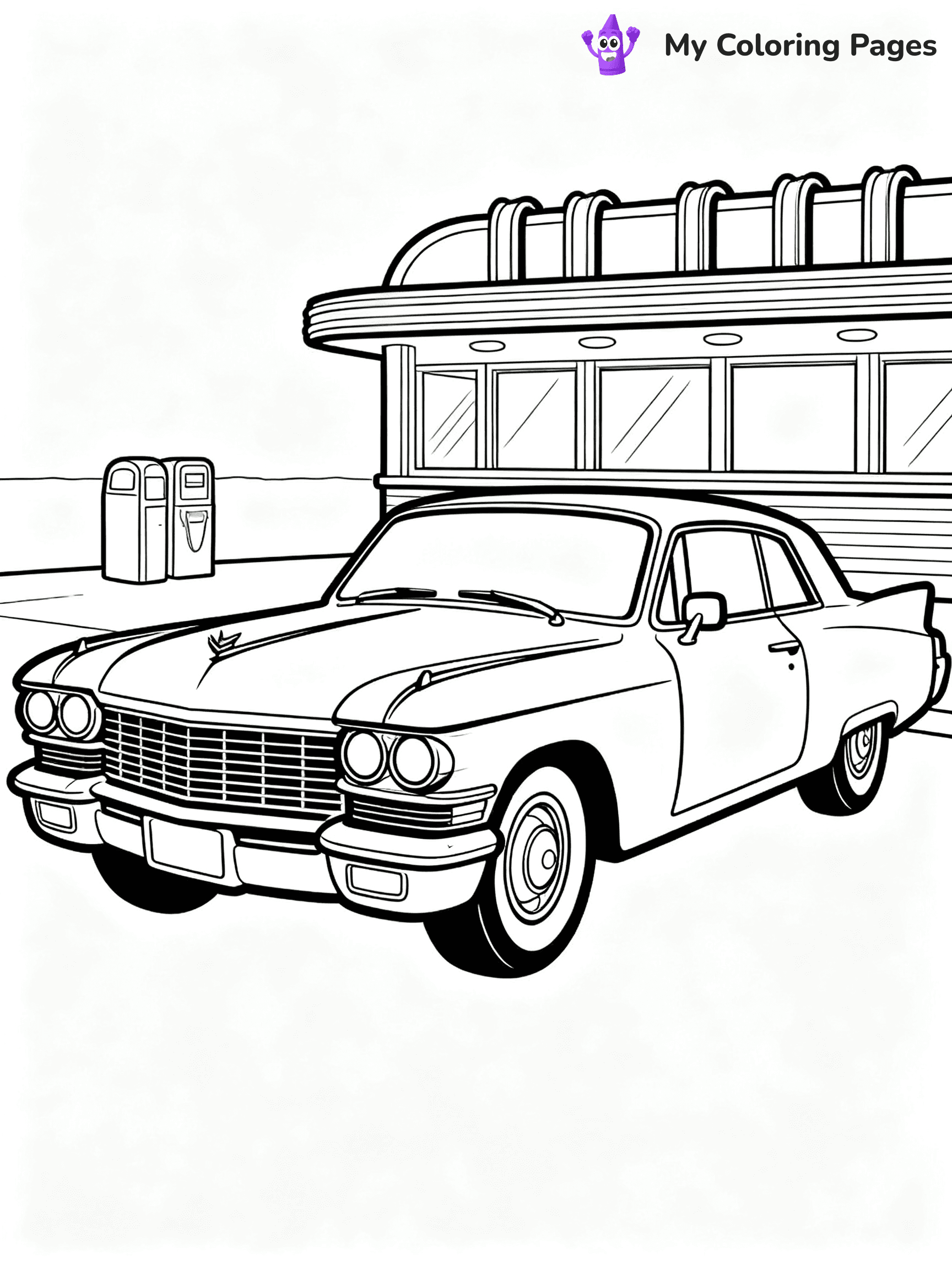 Classic Car Coloring Pages - 1