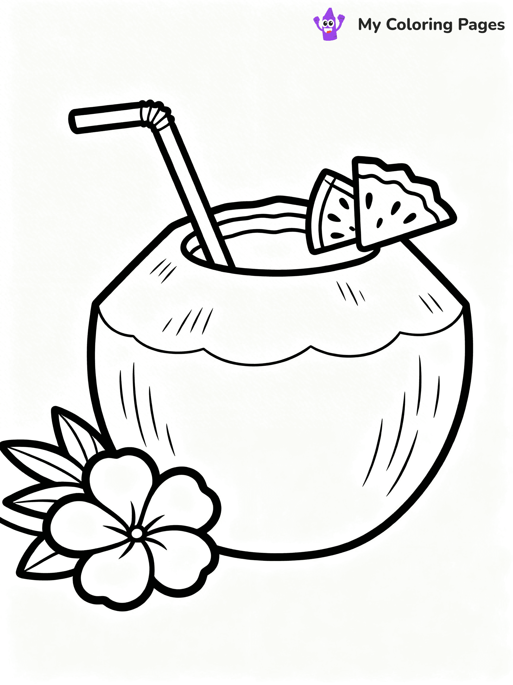Coconut Coloring Pages - 24