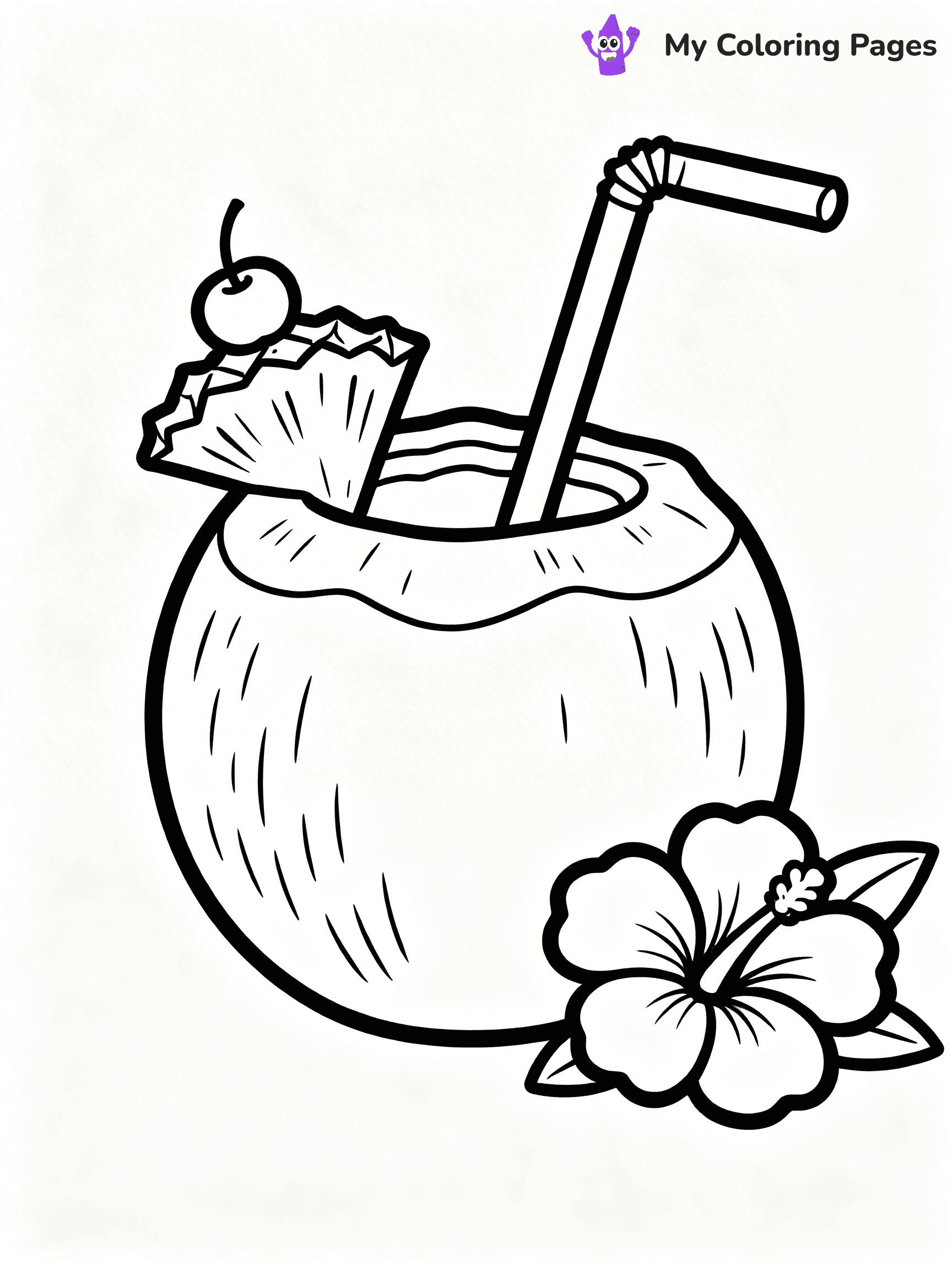 Coconut Coloring Pages - 23