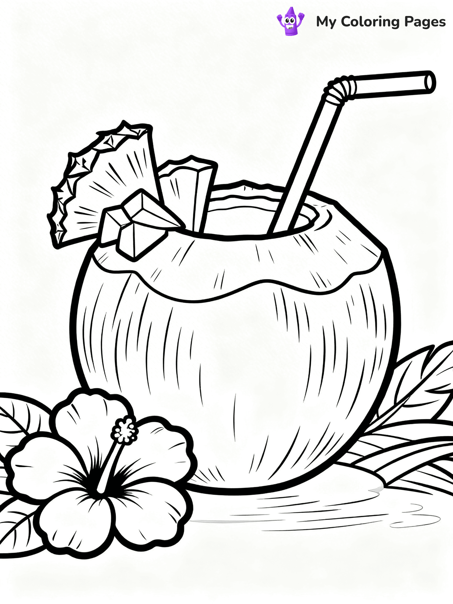 Coconut Coloring Pages - 22