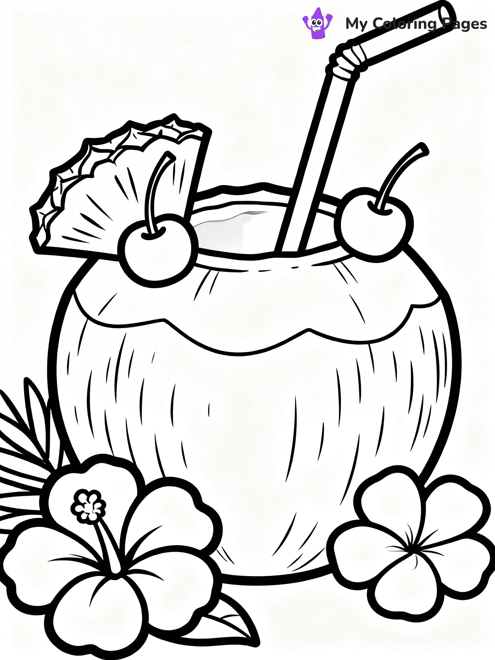Coconut Coloring Pages - 21