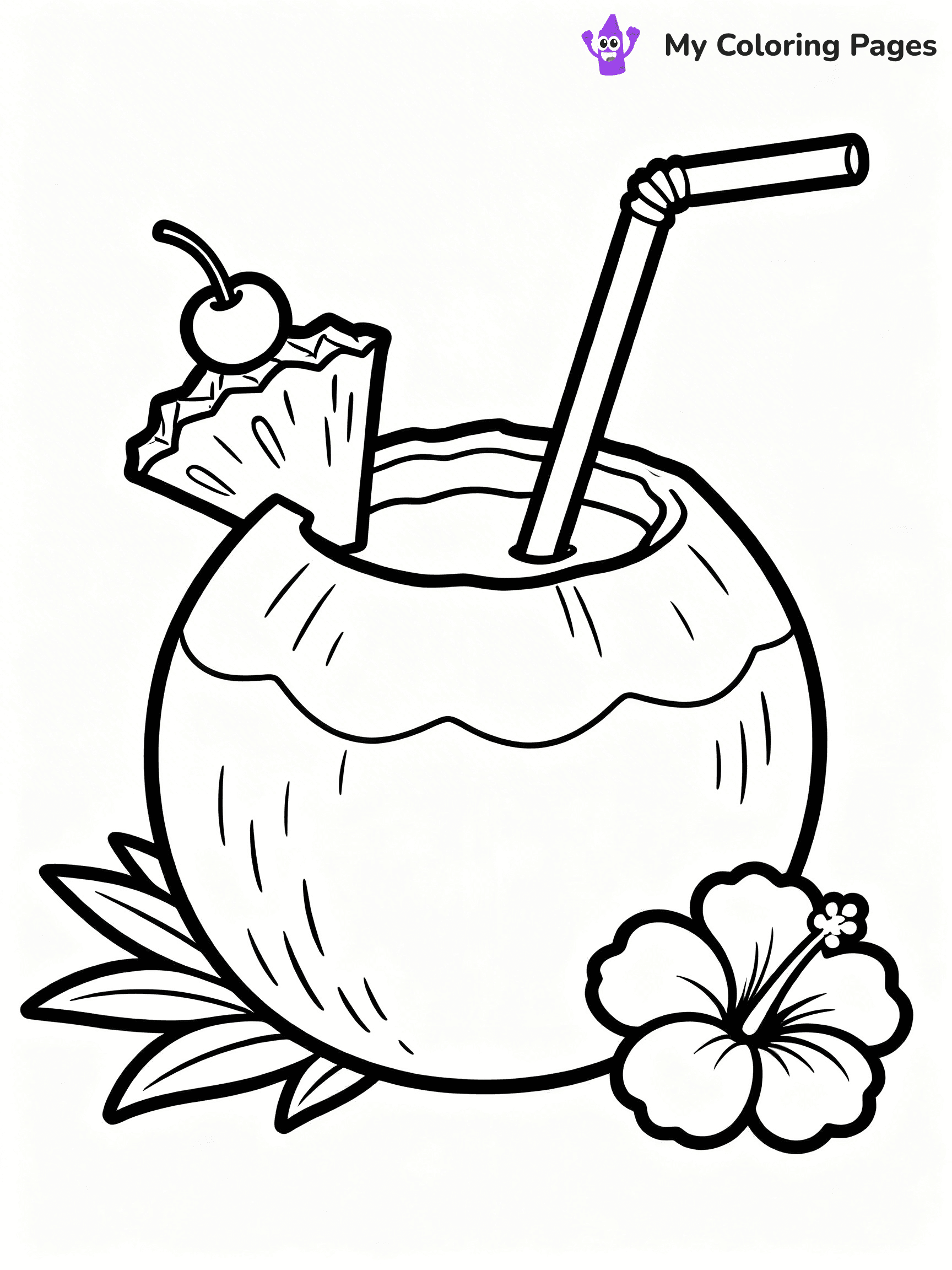 Coconut Coloring Pages - 20
