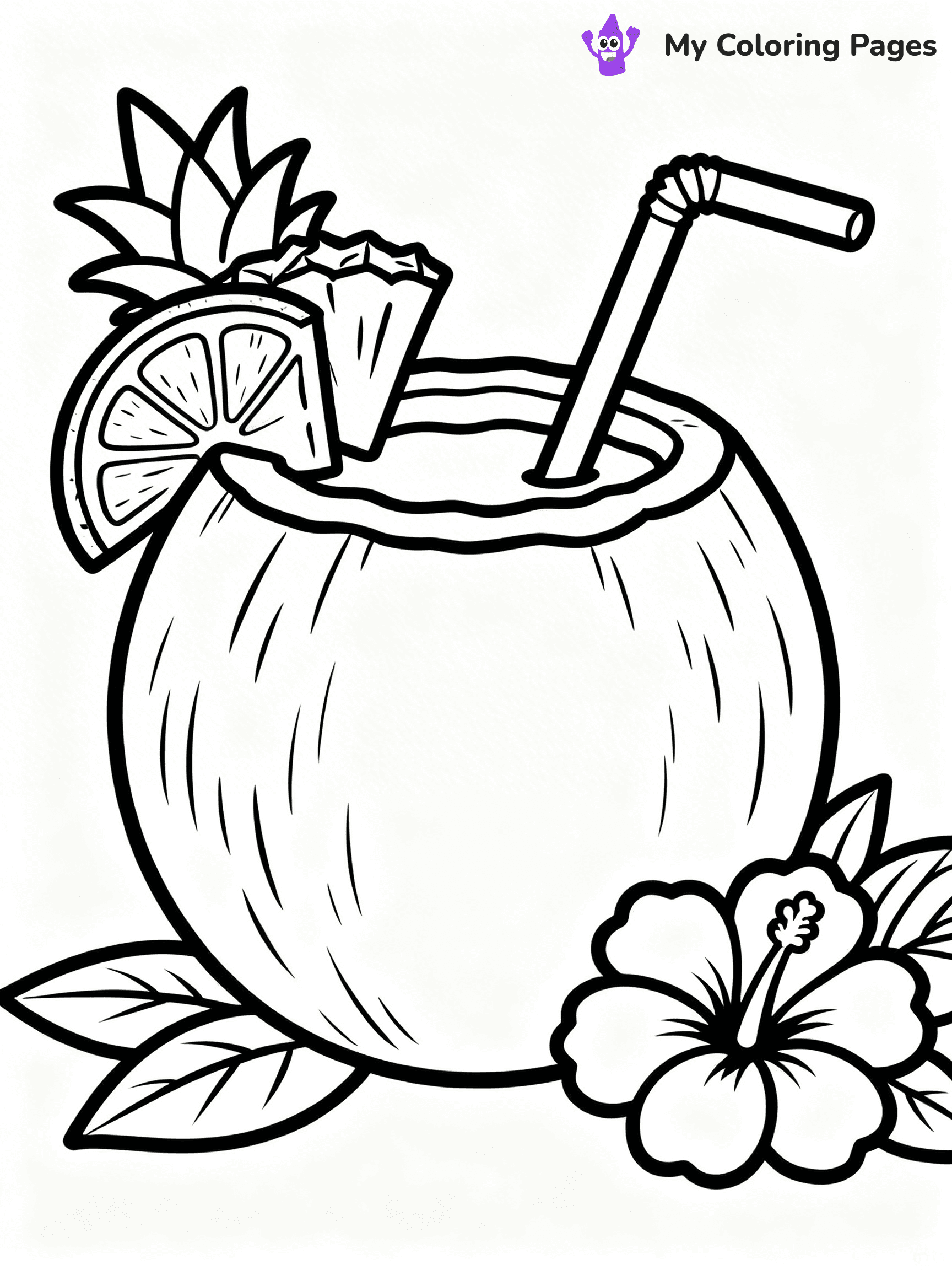 Coconut Coloring Pages - 19