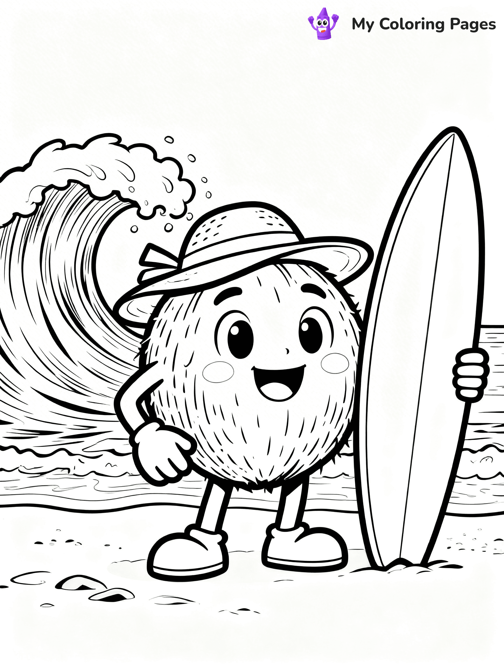 Coconut Coloring Pages - 4