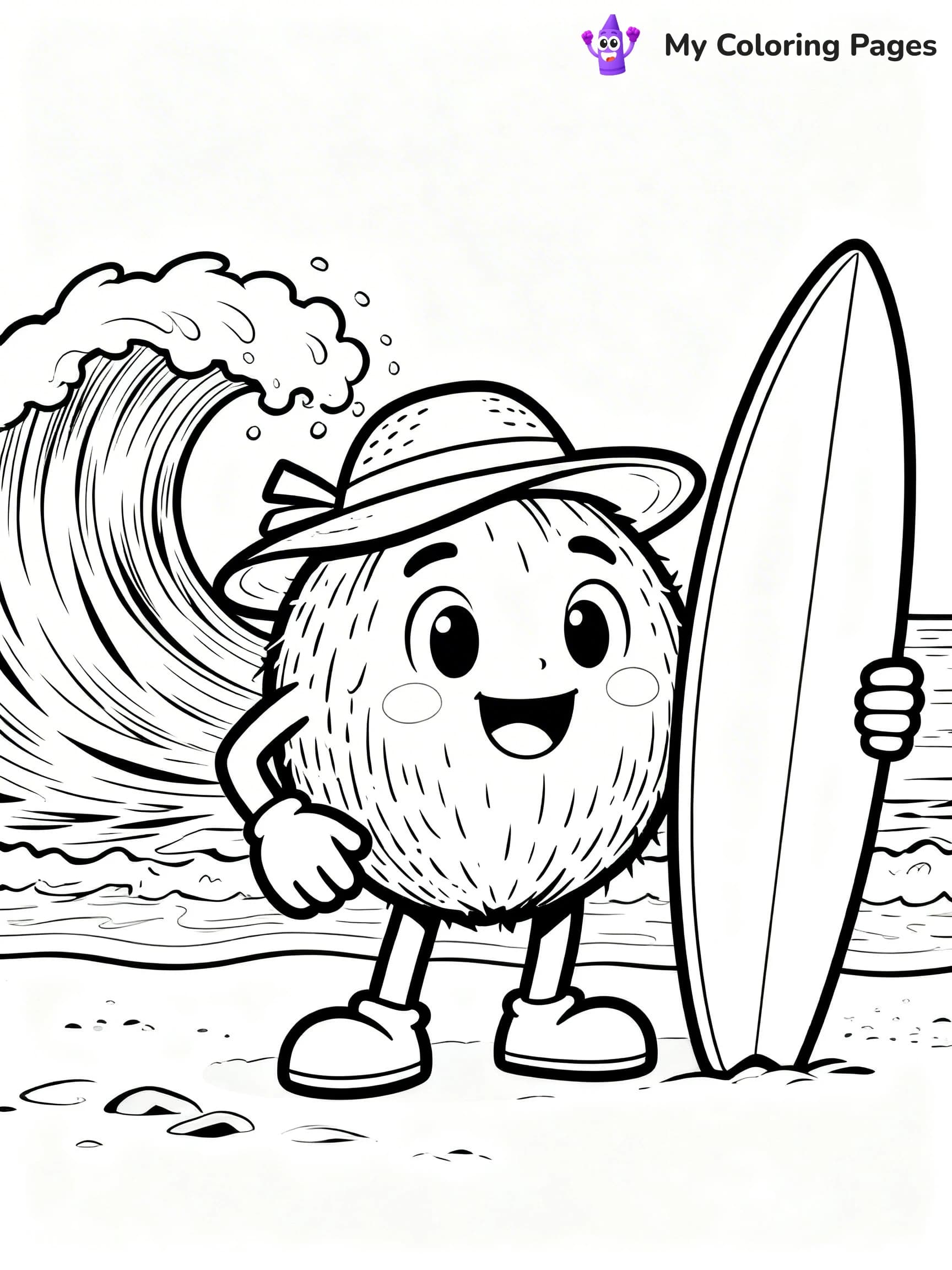 Coconut Coloring Pages - 4