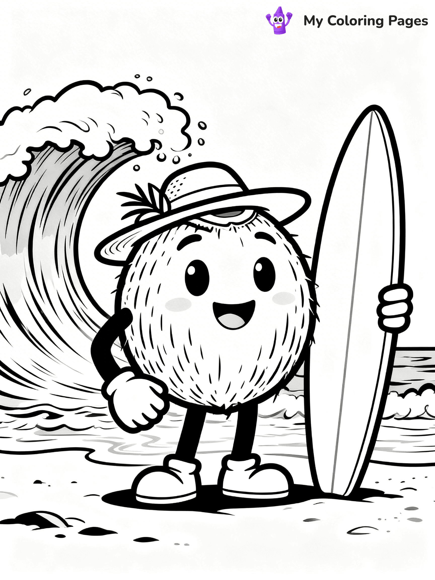 Coconut Coloring Pages - 3
