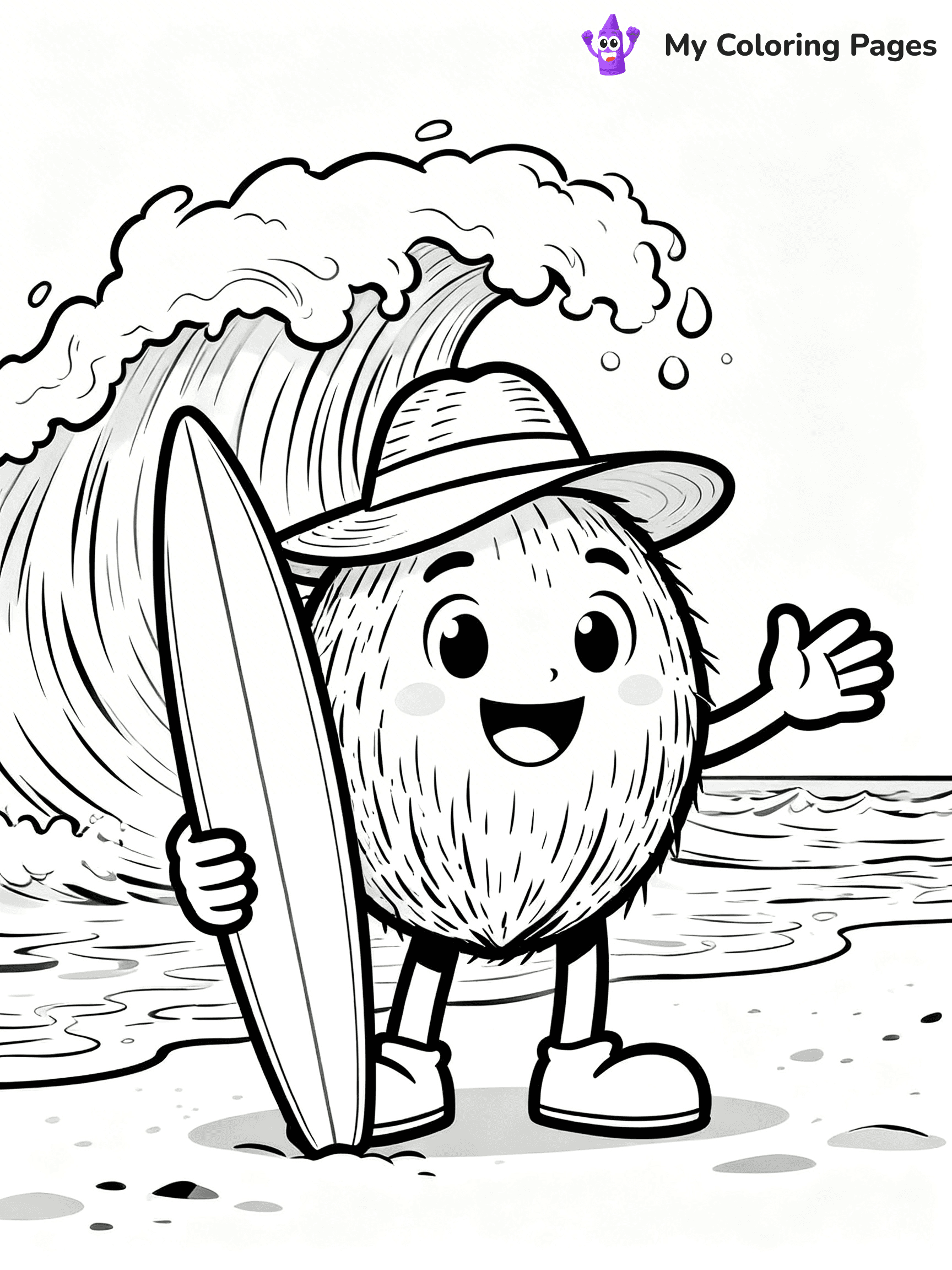 Coconut Coloring Pages - 2