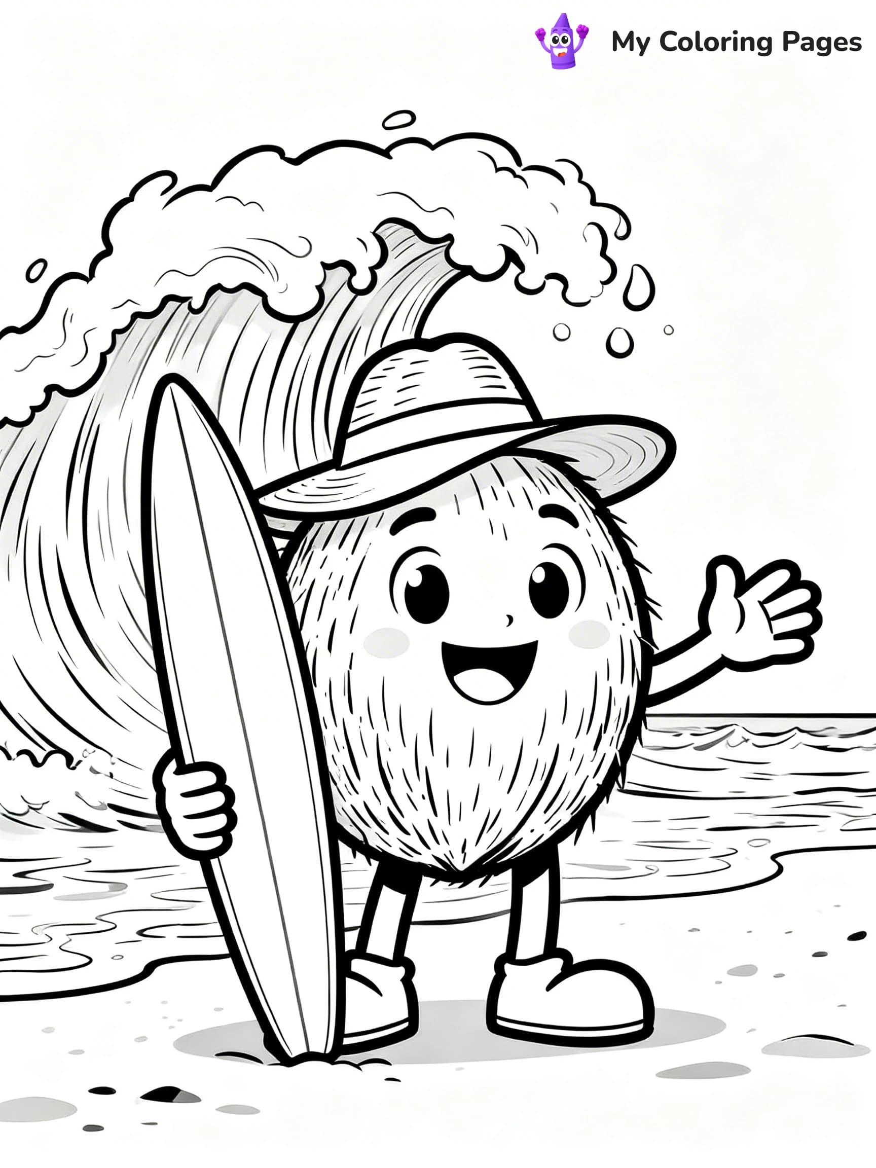 Coconut Coloring Pages - 2