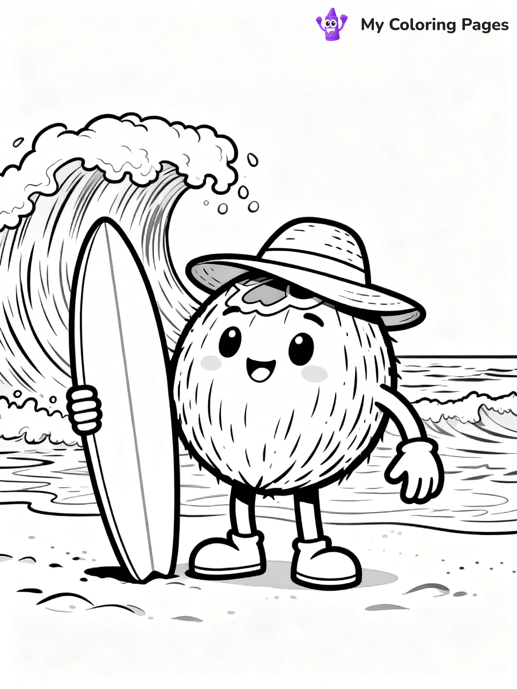 Coconut Coloring Pages - 1
