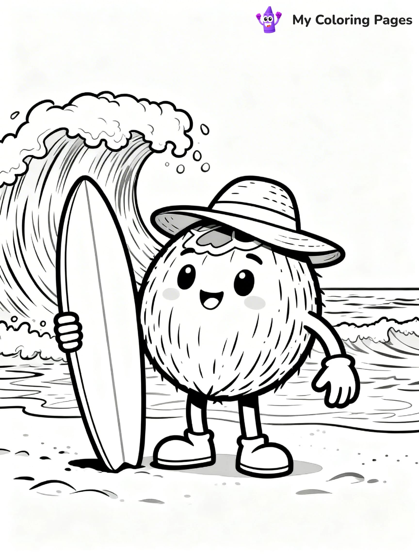 Coconut Coloring Pages - 1