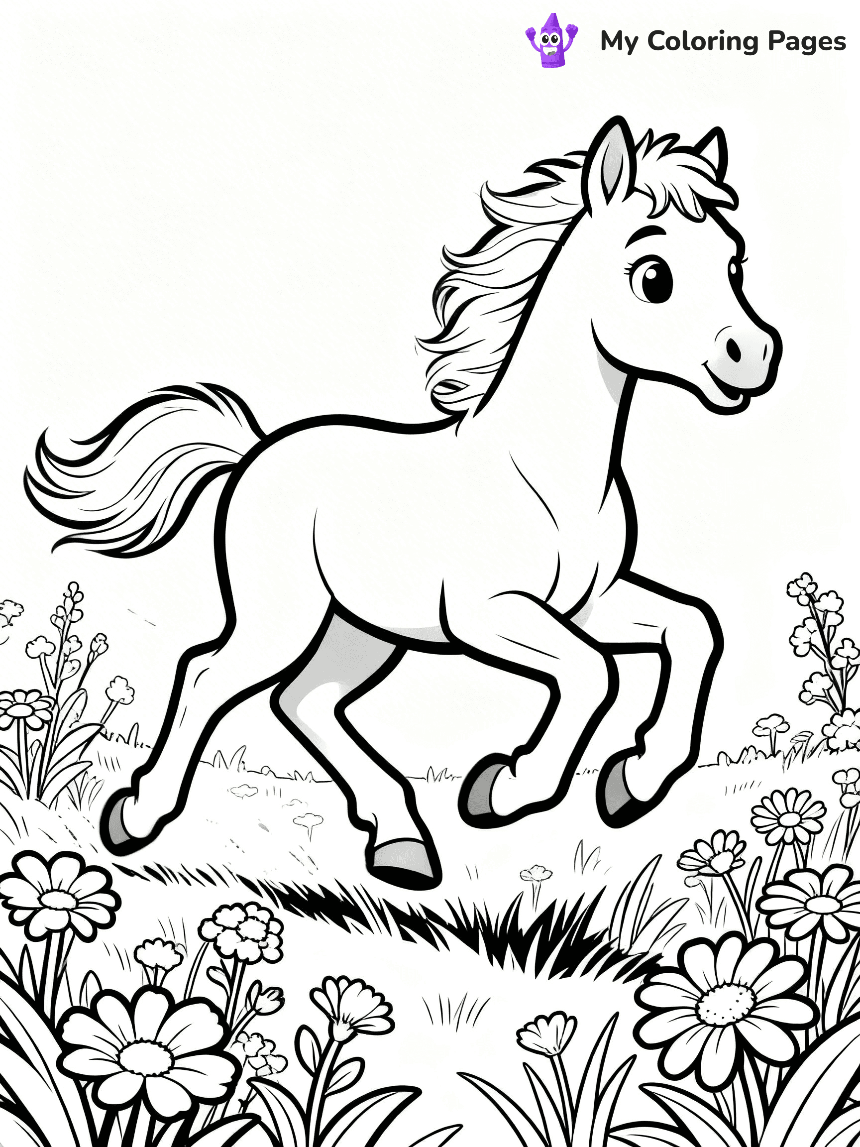 Wild Horse Coloring Pages - 86