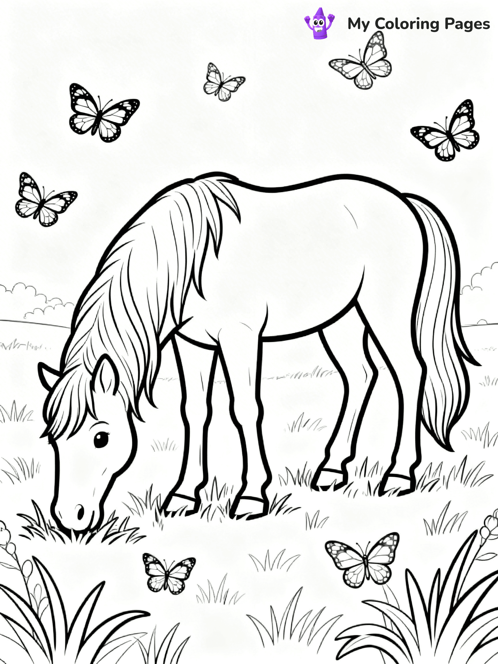Wild Horse Coloring Pages - 68