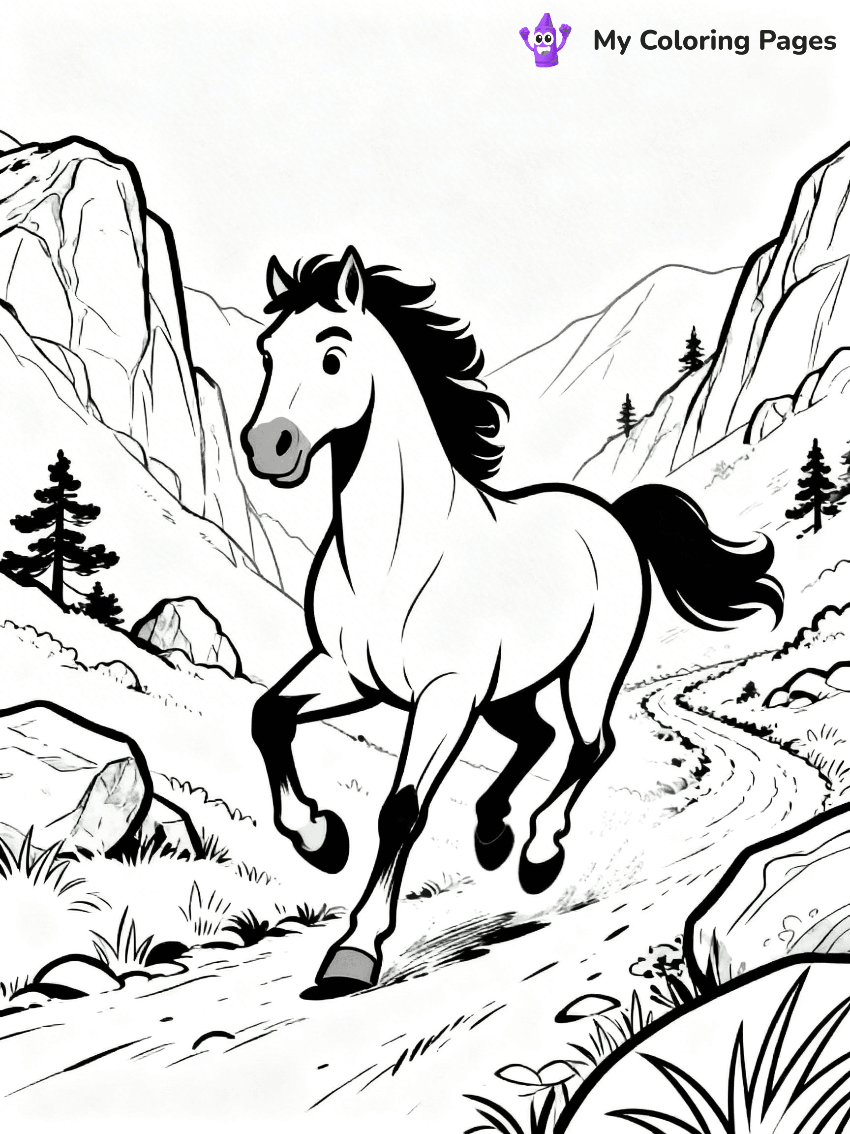 Wild Horse Coloring Pages - 35