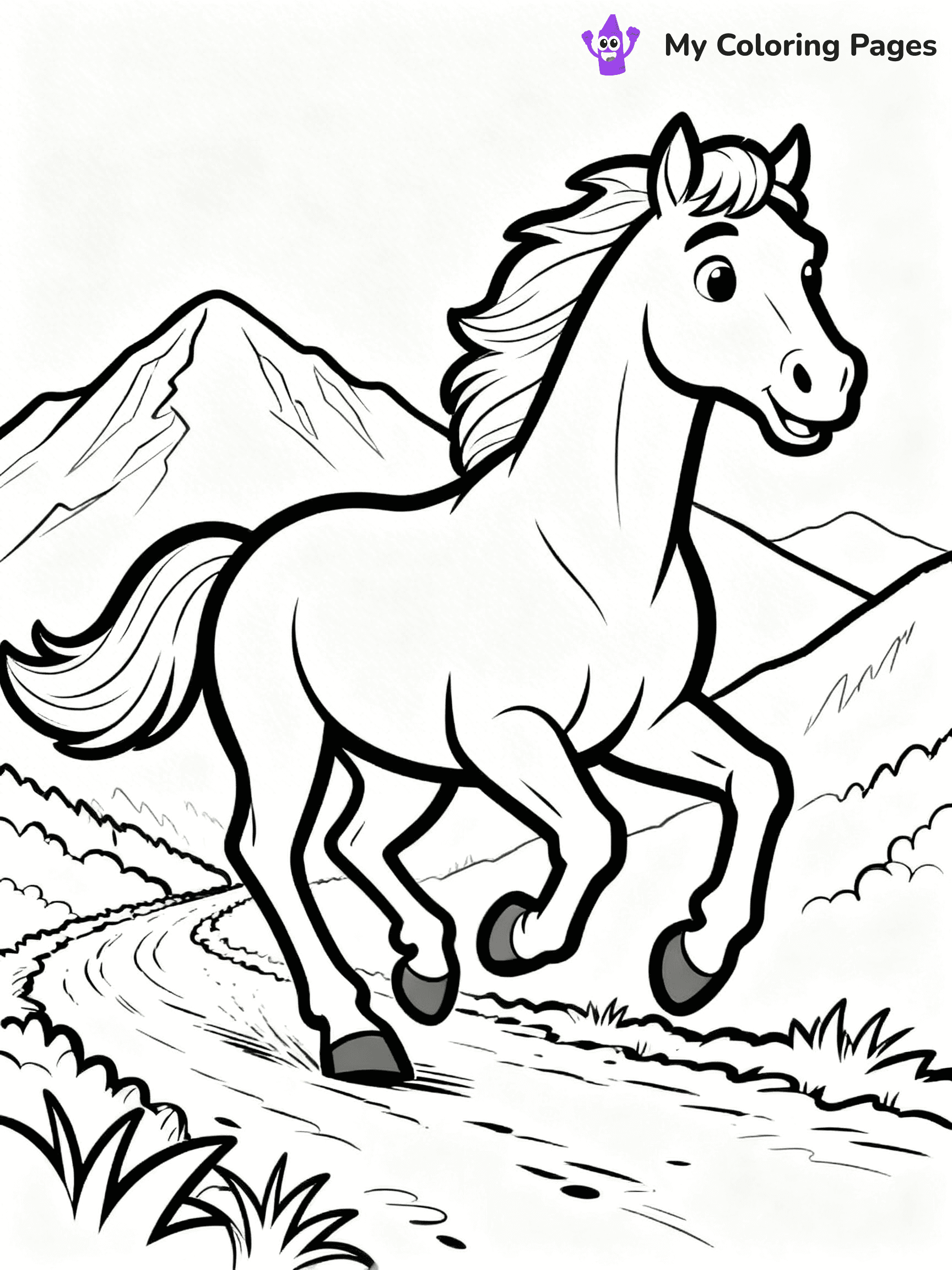 Wild Horse Coloring Pages - 33
