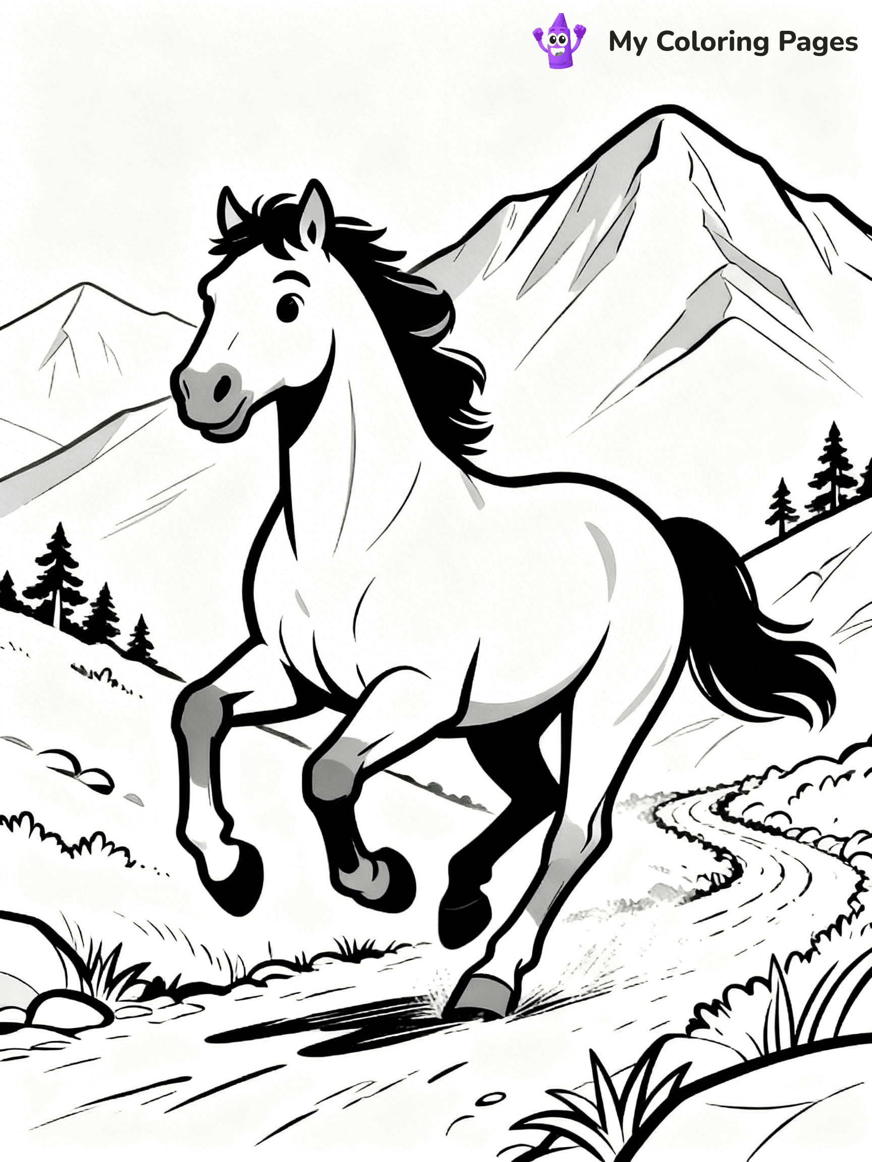 Wild Horse Coloring Pages - 32