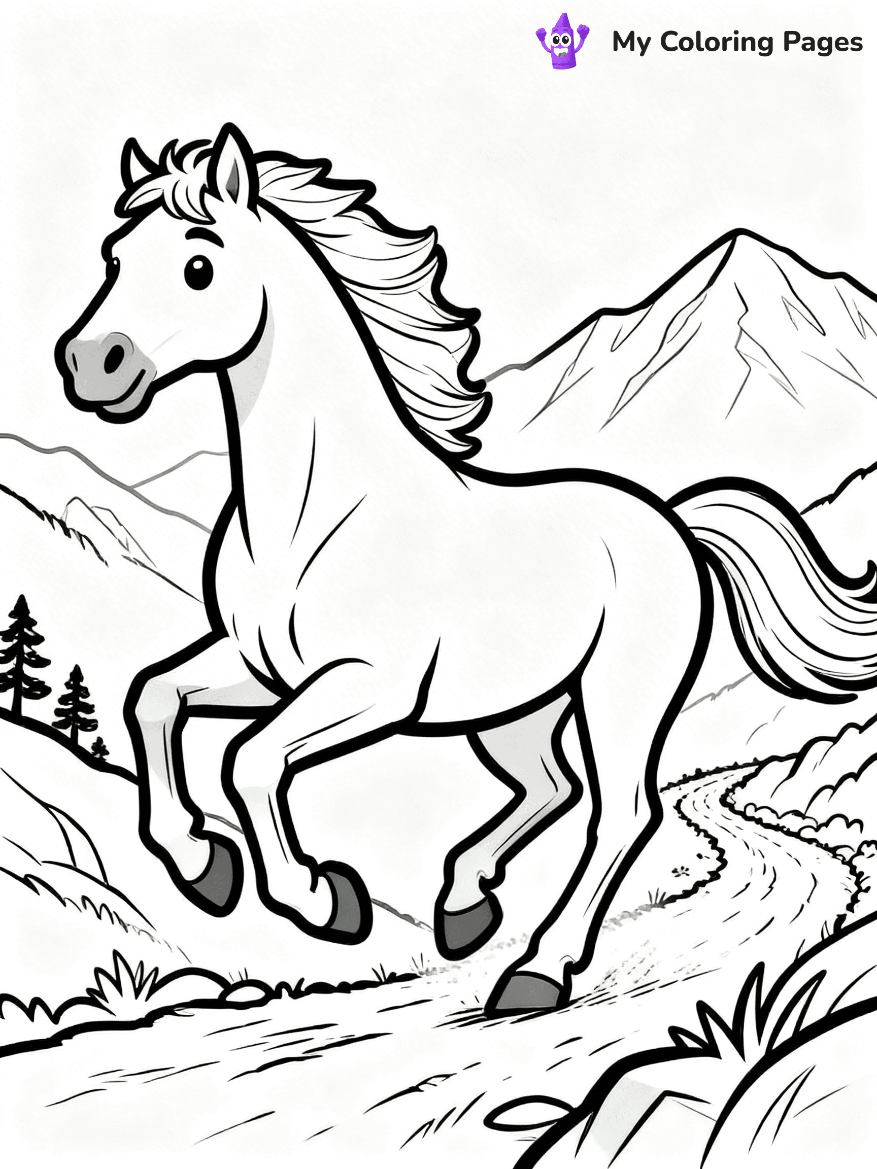 Wild Horse Coloring Pages - 30