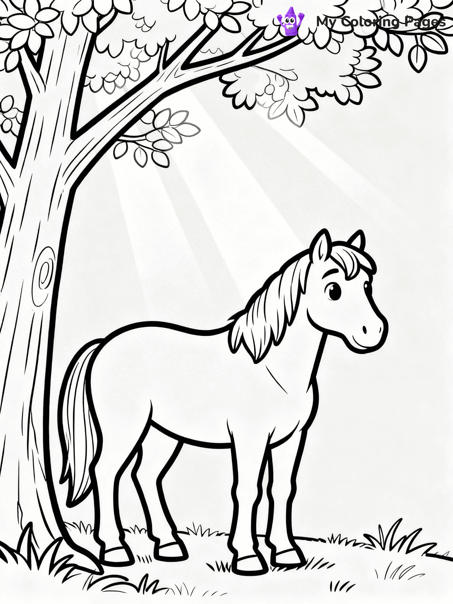 Wild Horse Coloring Pages - 25