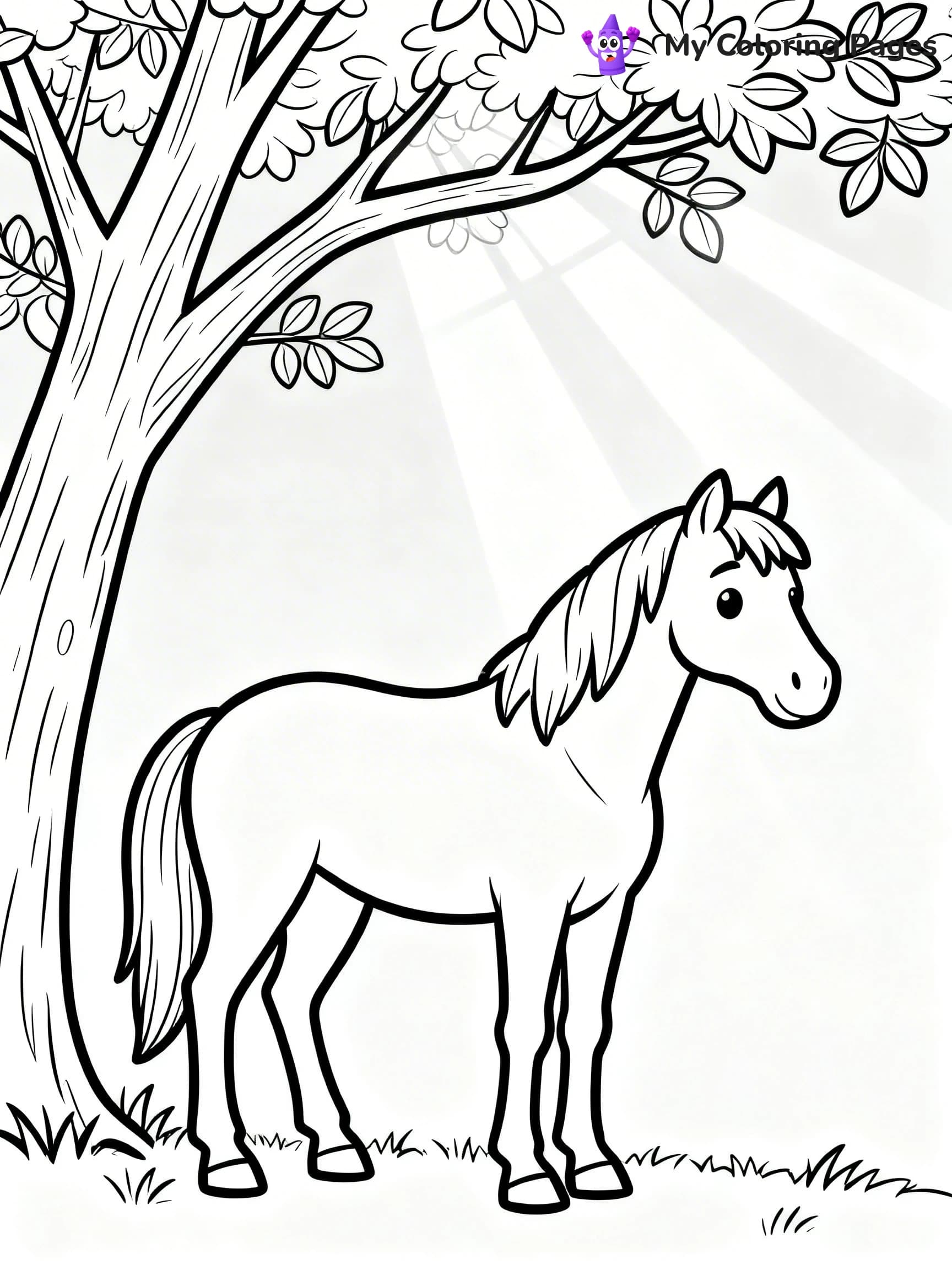 Wild Horse Coloring Pages - 23