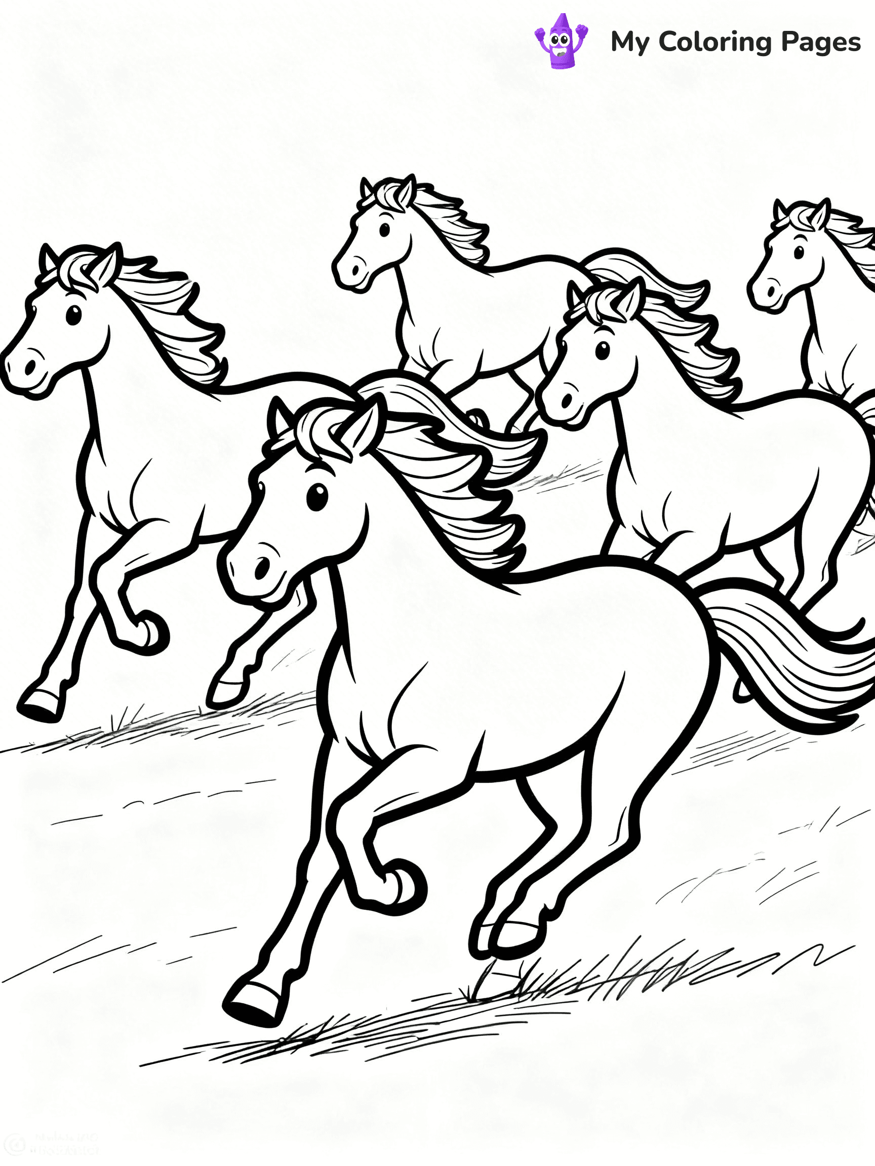 Wild Horse Coloring Pages - 2