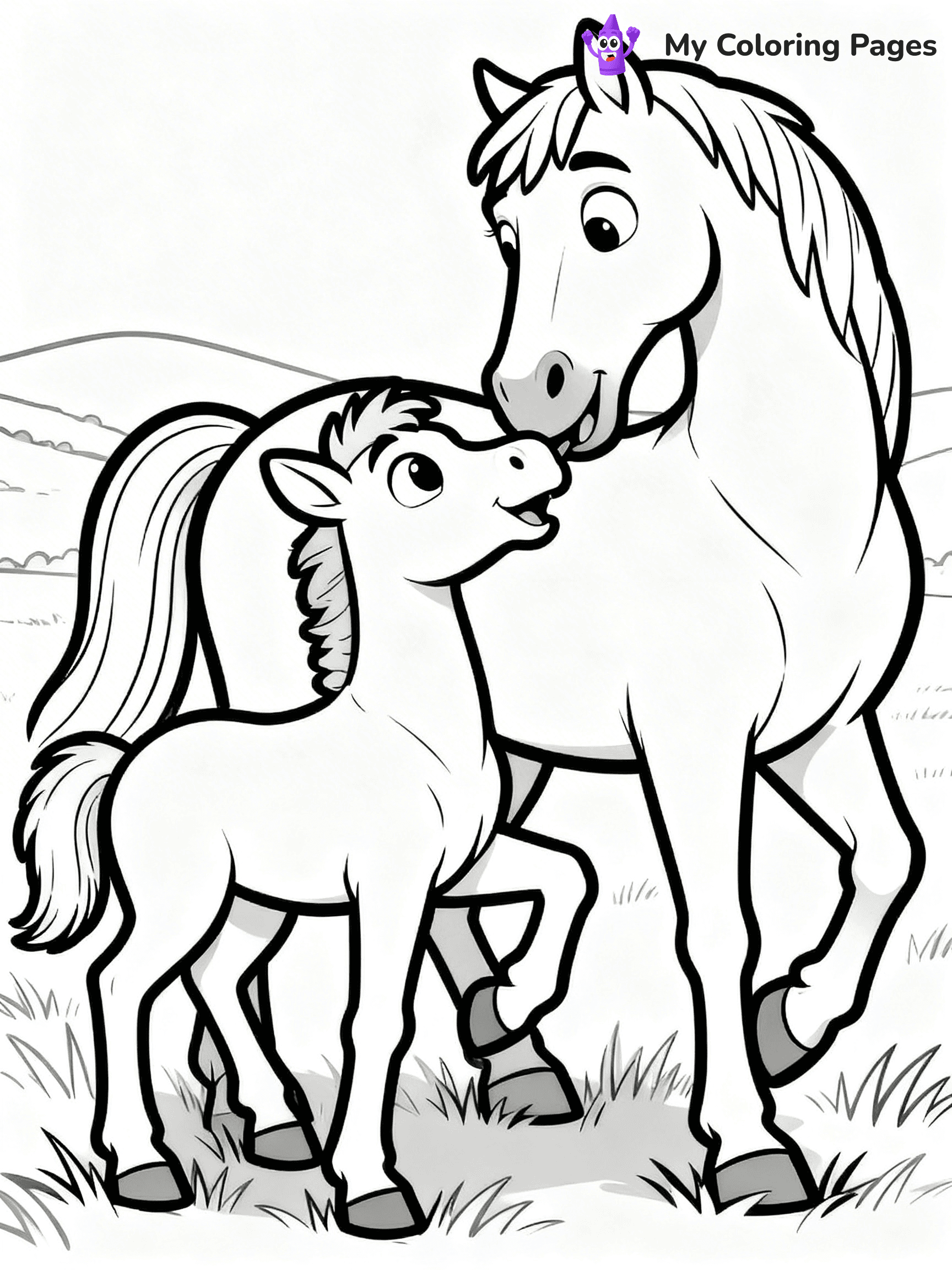 Wild Horse Coloring Pages - 1