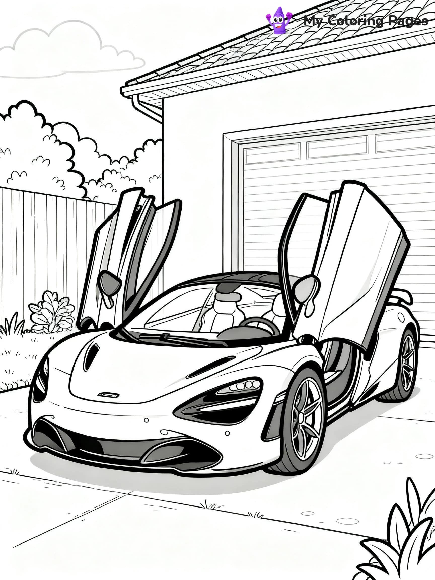 Mclaren 720S Coloring Pages - 8