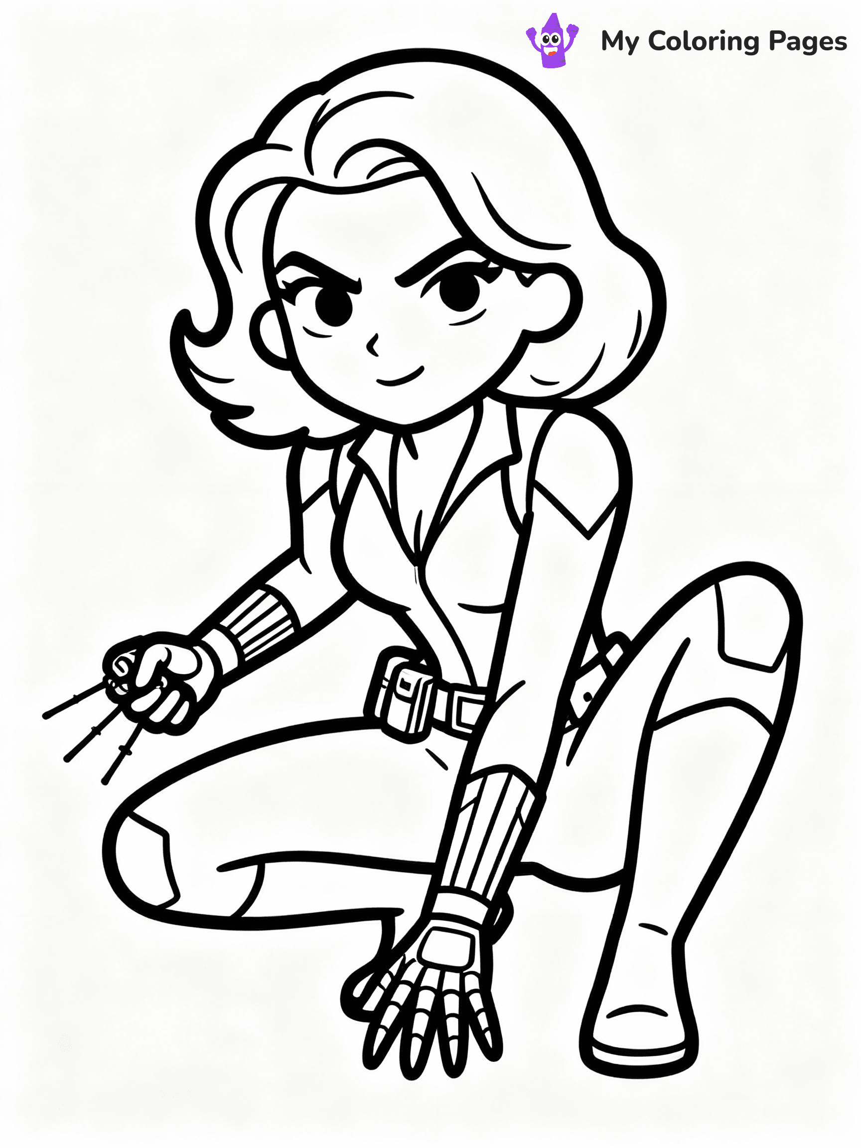 ⚠️ CRITICAL REQUIREMENT - ABSOLUTE BLACK AND WHITE ONLY ⚠️
This MUST be a BLACK AND WHITE line drawing ONLY. NO COLORS whatsoever.
- ONLY pure black lines (#000000) on pure white background (#FFFFFF)
- ABSOLUTELY NO colors, NO shading, NO gradients, NO grayscale
- If there are ANY colors in the output, the image is REJECTED
- This is a COLORING PAGE - meant to be COLORED IN by children
- The output must be UNCOLORED line art ready for coloring
⚠️ SUBJECT TO DRAW: Black Widow from Avengers in Marvel comic style, crouching in stealth mode, gadgets visible, intense focus
(REMEMBER: Output must be BLACK AND WHITE line art only, NOT colored!)
# COLORING PAGE: BLACK OUTLINES ONLY - WHITE BACKGROUND MANDATORY
Create a **coloring book page** using EXACTLY two values: black lines, white space.
## NON-NEGOTIABLE BINARY RULES
- **ONLY #000000 (black) and #FFFFFF (white)** - NO other values exist
- **EVERY PIXEL = BLACK OR WHITE** - no gray/shading/antialiasing
- **WHITE BACKGROUND MANDATORY** - entire canvas stays white
- **ALL SHAPES HOLLOW** - everything is empty outlines waiting to be colored
- **FORBIDDEN:** fills, shading, gradients, patterns, textures, colors
- **NO SOLID REGIONS** - if it's not a thin line, it's wrong
## Universal Line Standards
- Black outlines ONLY - thin, uniform weight
- Every shape completely empty inside
- Closed contours suitable for coloring
- Simple flat illustration - zero depth/3D/realism
- **Style:** Whimsical Doodle Art Alley - rounded, friendly outlines (unless specified)
## Everything = Outline Only
- Characters/animals: hollow shapes
- Objects/clothing: empty contours
- Backgrounds/scenery: line work only
- Natural elements: outlined forms
- Dark/night areas: don't exist (use outlined symbols)
- Textures/patterns: convert to simple lines
## The Test
Can a child color EVERY white space with crayons? If any area is pre-filled/shaded/gray or colored in, it FAILS. Every shape must be waiting to receive color.
**FINAL OUTPUT**: Binary coloring page. Black lines define shapes. White spaces ready for coloring. Nothing else exists. No exceptions. Print-ready.
⚠️ FINAL REMINDER: Draw the subject "Black Widow from Avengers in Marvel comic style, crouching in stealth mode, gadgets visible, intense focus" as BLACK AND WHITE line art. Zero colors in output.