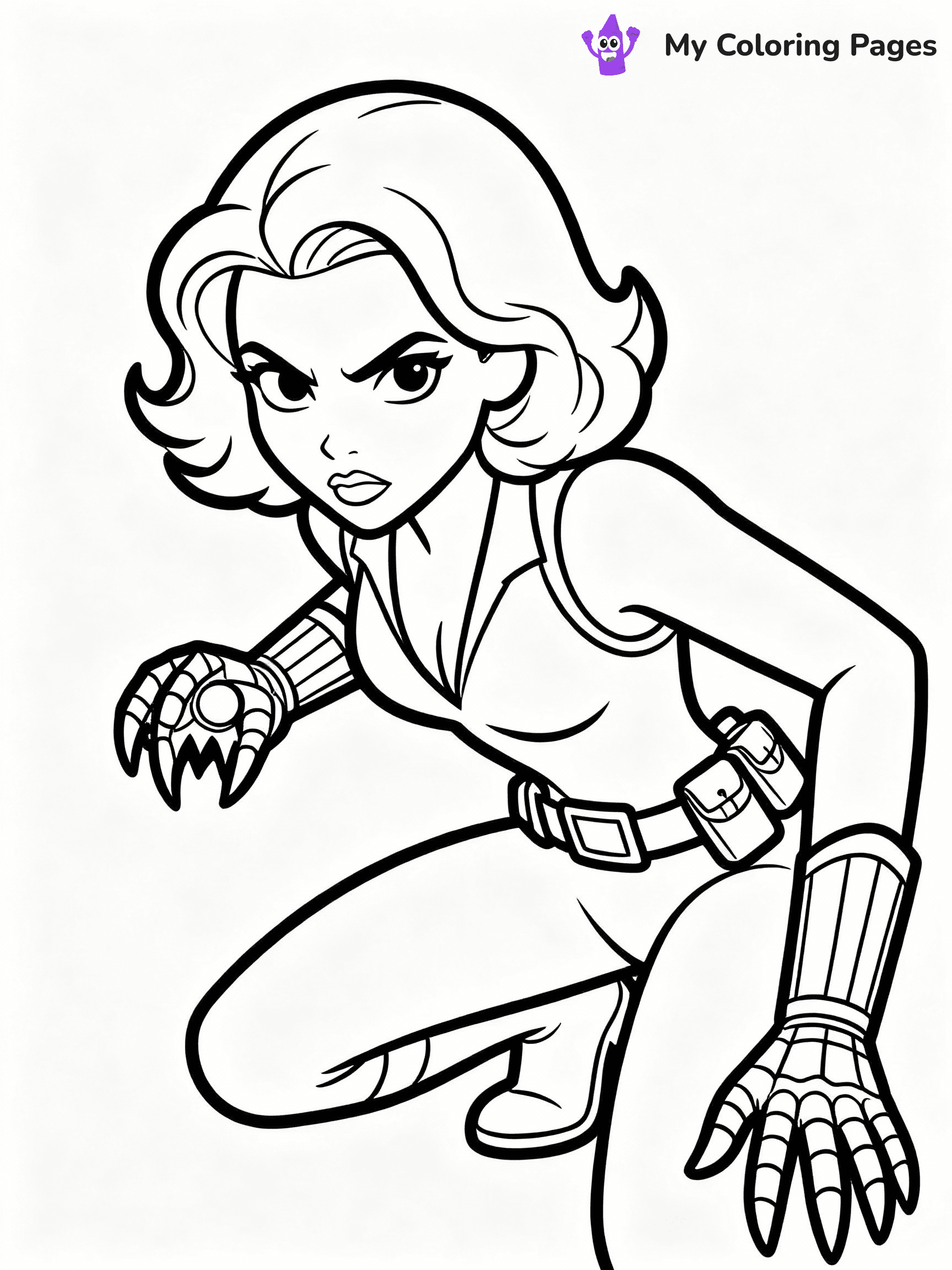 ⚠️ CRITICAL REQUIREMENT - ABSOLUTE BLACK AND WHITE ONLY ⚠️
This MUST be a BLACK AND WHITE line drawing ONLY. NO COLORS whatsoever.
- ONLY pure black lines (#000000) on pure white background (#FFFFFF)
- ABSOLUTELY NO colors, NO shading, NO gradients, NO grayscale
- If there are ANY colors in the output, the image is REJECTED
- This is a COLORING PAGE - meant to be COLORED IN by children
- The output must be UNCOLORED line art ready for coloring
⚠️ SUBJECT TO DRAW: Black Widow from Avengers in Marvel comic style, crouching in stealth mode, gadgets visible, intense focus
(REMEMBER: Output must be BLACK AND WHITE line art only, NOT colored!)
# COLORING PAGE: BLACK OUTLINES ONLY - WHITE BACKGROUND MANDATORY
Create a **coloring book page** using EXACTLY two values: black lines, white space.
## NON-NEGOTIABLE BINARY RULES
- **ONLY #000000 (black) and #FFFFFF (white)** - NO other values exist
- **EVERY PIXEL = BLACK OR WHITE** - no gray/shading/antialiasing
- **WHITE BACKGROUND MANDATORY** - entire canvas stays white
- **ALL SHAPES HOLLOW** - everything is empty outlines waiting to be colored
- **FORBIDDEN:** fills, shading, gradients, patterns, textures, colors
- **NO SOLID REGIONS** - if it's not a thin line, it's wrong
## Universal Line Standards
- Black outlines ONLY - thin, uniform weight
- Every shape completely empty inside
- Closed contours suitable for coloring
- Simple flat illustration - zero depth/3D/realism
- **Style:** Whimsical Doodle Art Alley - rounded, friendly outlines (unless specified)
## Everything = Outline Only
- Characters/animals: hollow shapes
- Objects/clothing: empty contours
- Backgrounds/scenery: line work only
- Natural elements: outlined forms
- Dark/night areas: don't exist (use outlined symbols)
- Textures/patterns: convert to simple lines
## The Test
Can a child color EVERY white space with crayons? If any area is pre-filled/shaded/gray or colored in, it FAILS. Every shape must be waiting to receive color.
**FINAL OUTPUT**: Binary coloring page. Black lines define shapes. White spaces ready for coloring. Nothing else exists. No exceptions. Print-ready.
⚠️ FINAL REMINDER: Draw the subject "Black Widow from Avengers in Marvel comic style, crouching in stealth mode, gadgets visible, intense focus" as BLACK AND WHITE line art. Zero colors in output.