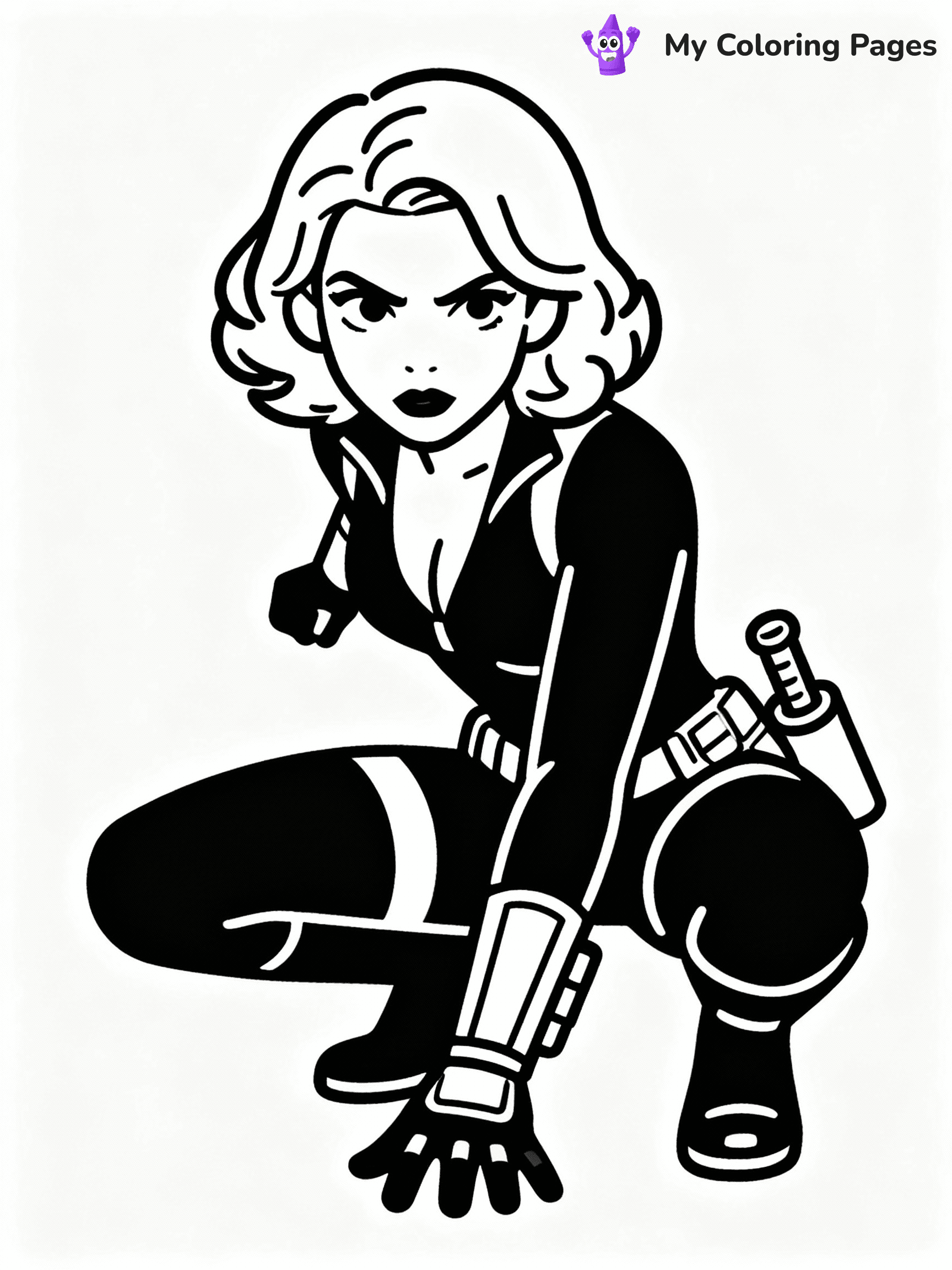 ⚠️ CRITICAL REQUIREMENT - ABSOLUTE BLACK AND WHITE ONLY ⚠️
This MUST be a BLACK AND WHITE line drawing ONLY. NO COLORS whatsoever.
- ONLY pure black lines (#000000) on pure white background (#FFFFFF)
- ABSOLUTELY NO colors, NO shading, NO gradients, NO grayscale
- If there are ANY colors in the output, the image is REJECTED
- This is a COLORING PAGE - meant to be COLORED IN by children
- The output must be UNCOLORED line art ready for coloring
⚠️ SUBJECT TO DRAW: Black Widow from Avengers in Marvel comic style, crouching in stealth mode, gadgets visible, intense focus
(REMEMBER: Output must be BLACK AND WHITE line art only, NOT colored!)
# COLORING PAGE: BLACK OUTLINES ONLY - WHITE BACKGROUND MANDATORY
Create a **coloring book page** using EXACTLY two values: black lines, white space.
## NON-NEGOTIABLE BINARY RULES
- **ONLY #000000 (black) and #FFFFFF (white)** - NO other values exist
- **EVERY PIXEL = BLACK OR WHITE** - no gray/shading/antialiasing
- **WHITE BACKGROUND MANDATORY** - entire canvas stays white
- **ALL SHAPES HOLLOW** - everything is empty outlines waiting to be colored
- **FORBIDDEN:** fills, shading, gradients, patterns, textures, colors
- **NO SOLID REGIONS** - if it's not a thin line, it's wrong
## Universal Line Standards
- Black outlines ONLY - thin, uniform weight
- Every shape completely empty inside
- Closed contours suitable for coloring
- Simple flat illustration - zero depth/3D/realism
- **Style:** Whimsical Doodle Art Alley - rounded, friendly outlines (unless specified)
## Everything = Outline Only
- Characters/animals: hollow shapes
- Objects/clothing: empty contours
- Backgrounds/scenery: line work only
- Natural elements: outlined forms
- Dark/night areas: don't exist (use outlined symbols)
- Textures/patterns: convert to simple lines
## The Test
Can a child color EVERY white space with crayons? If any area is pre-filled/shaded/gray or colored in, it FAILS. Every shape must be waiting to receive color.
**FINAL OUTPUT**: Binary coloring page. Black lines define shapes. White spaces ready for coloring. Nothing else exists. No exceptions. Print-ready.
⚠️ FINAL REMINDER: Draw the subject "Black Widow from Avengers in Marvel comic style, crouching in stealth mode, gadgets visible, intense focus" as BLACK AND WHITE line art. Zero colors in output.