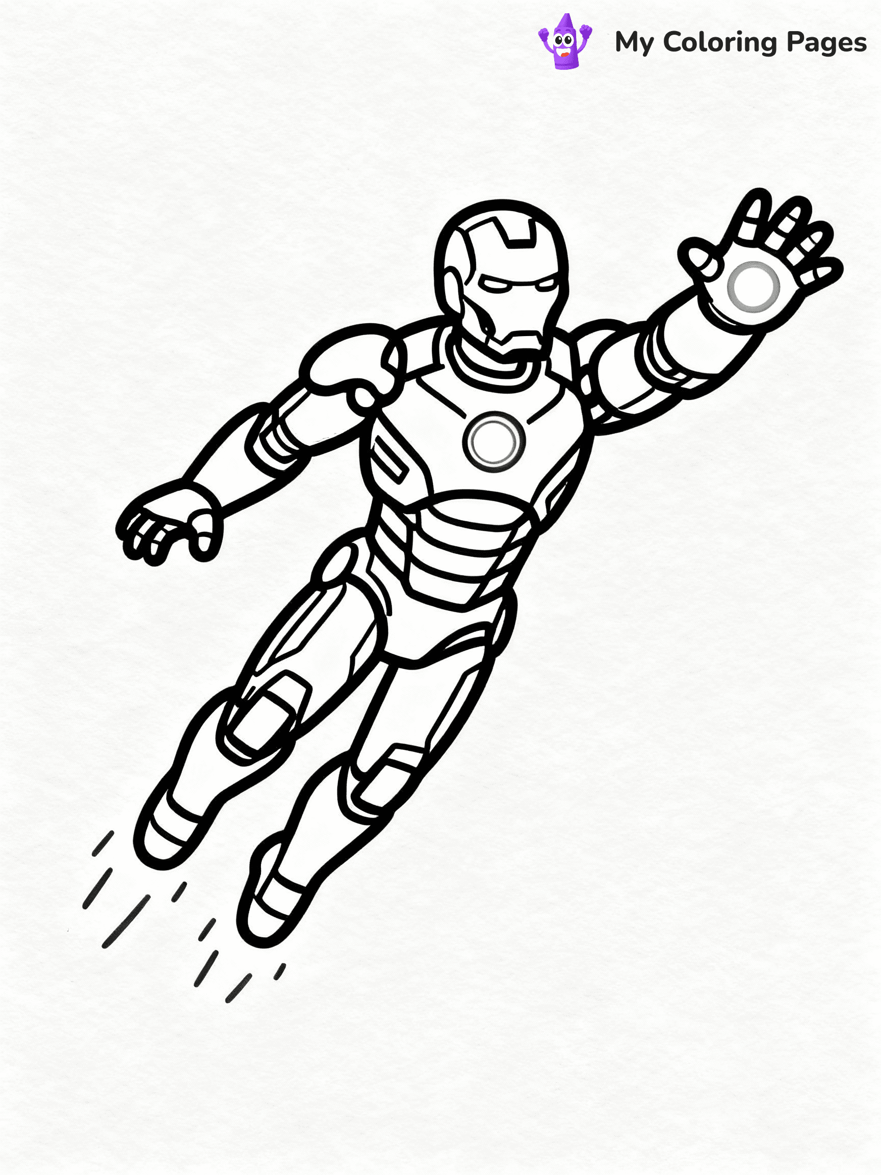 ⚠️ CRITICAL REQUIREMENT - ABSOLUTE BLACK AND WHITE ONLY ⚠️
This MUST be a BLACK AND WHITE line drawing ONLY. NO COLORS whatsoever.
- ONLY pure black lines (#000000) on pure white background (#FFFFFF)
- ABSOLUTELY NO colors, NO shading, NO gradients, NO grayscale
- If there are ANY colors in the output, the image is REJECTED
- This is a COLORING PAGE - meant to be COLORED IN by children
- The output must be UNCOLORED line art ready for coloring
⚠️ SUBJECT TO DRAW: Iron Man from Avengers in Marvel comic style, flying mid-air, repulsors glowing, sleek armor design
(REMEMBER: Output must be BLACK AND WHITE line art only, NOT colored!)
# COLORING PAGE: BLACK OUTLINES ONLY - WHITE BACKGROUND MANDATORY
Create a **coloring book page** using EXACTLY two values: black lines, white space.
## NON-NEGOTIABLE BINARY RULES
- **ONLY #000000 (black) and #FFFFFF (white)** - NO other values exist
- **EVERY PIXEL = BLACK OR WHITE** - no gray/shading/antialiasing
- **WHITE BACKGROUND MANDATORY** - entire canvas stays white
- **ALL SHAPES HOLLOW** - everything is empty outlines waiting to be colored
- **FORBIDDEN:** fills, shading, gradients, patterns, textures, colors
- **NO SOLID REGIONS** - if it's not a thin line, it's wrong
## Universal Line Standards
- Black outlines ONLY - thin, uniform weight
- Every shape completely empty inside
- Closed contours suitable for coloring
- Simple flat illustration - zero depth/3D/realism
- **Style:** Whimsical Doodle Art Alley - rounded, friendly outlines (unless specified)
## Everything = Outline Only
- Characters/animals: hollow shapes
- Objects/clothing: empty contours
- Backgrounds/scenery: line work only
- Natural elements: outlined forms
- Dark/night areas: don't exist (use outlined symbols)
- Textures/patterns: convert to simple lines
## The Test
Can a child color EVERY white space with crayons? If any area is pre-filled/shaded/gray or colored in, it FAILS. Every shape must be waiting to receive color.
**FINAL OUTPUT**: Binary coloring page. Black lines define shapes. White spaces ready for coloring. Nothing else exists. No exceptions. Print-ready.
⚠️ FINAL REMINDER: Draw the subject "Iron Man from Avengers in Marvel comic style, flying mid-air, repulsors glowing, sleek armor design" as BLACK AND WHITE line art. Zero colors in output.