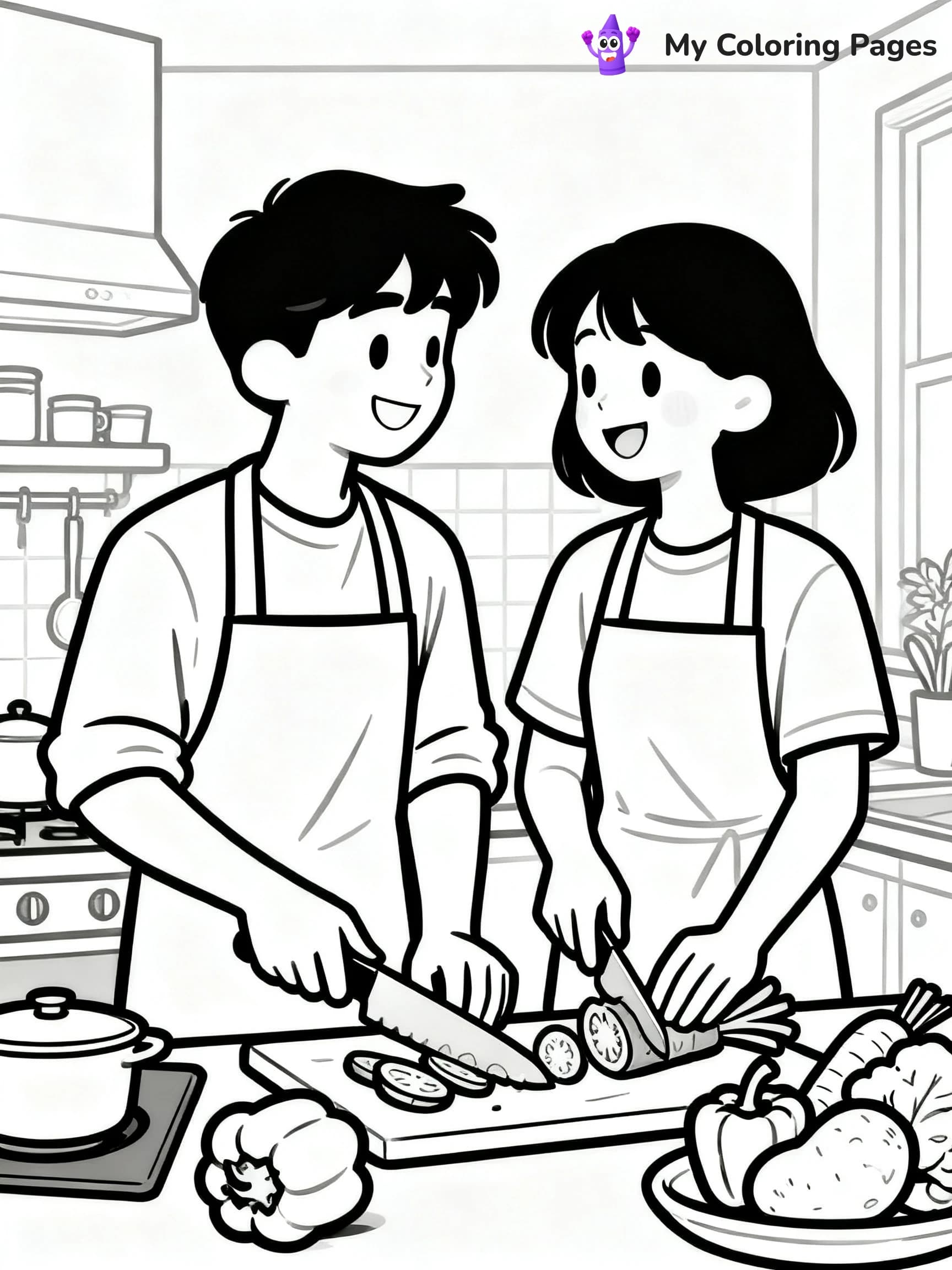 Couple Coloring Pages - 21