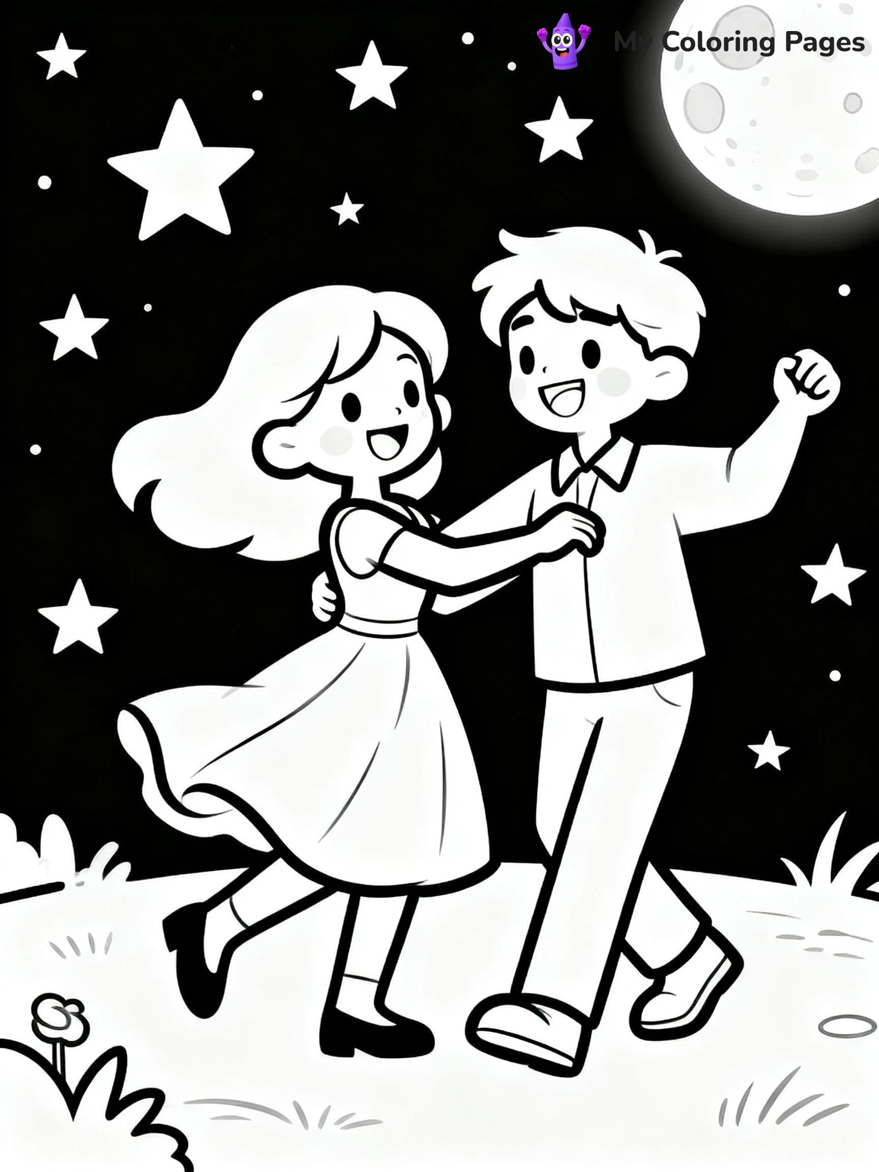 Couple Coloring Pages - 8