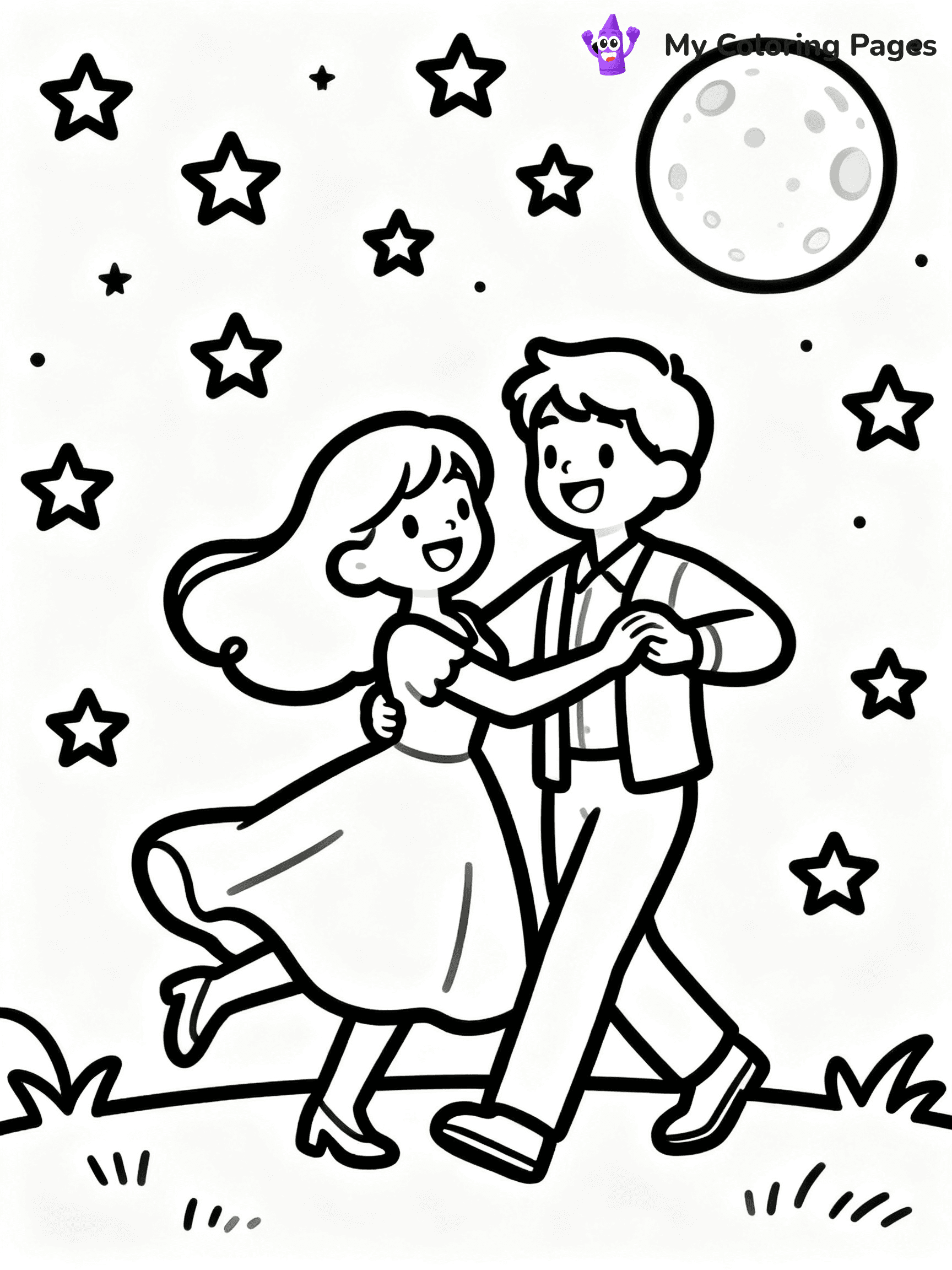 Couple Coloring Pages - 7