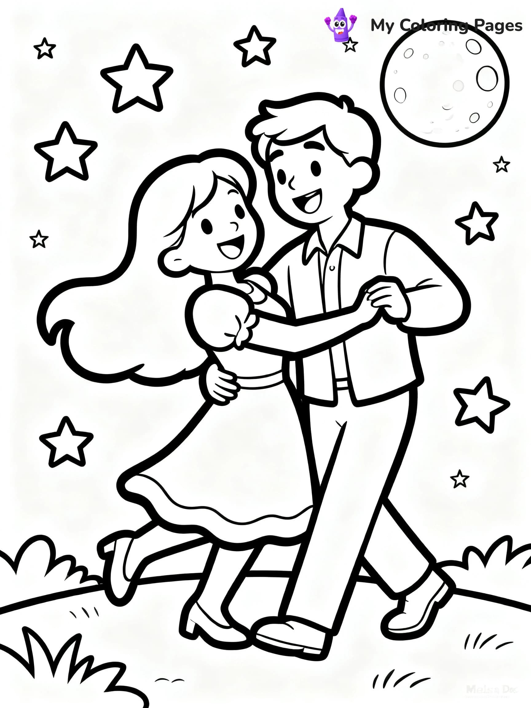 Couple Coloring Pages - 5