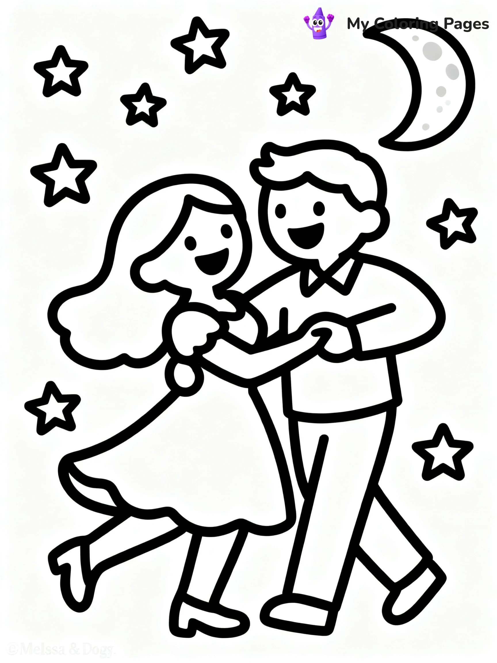 Couple Coloring Pages - 2