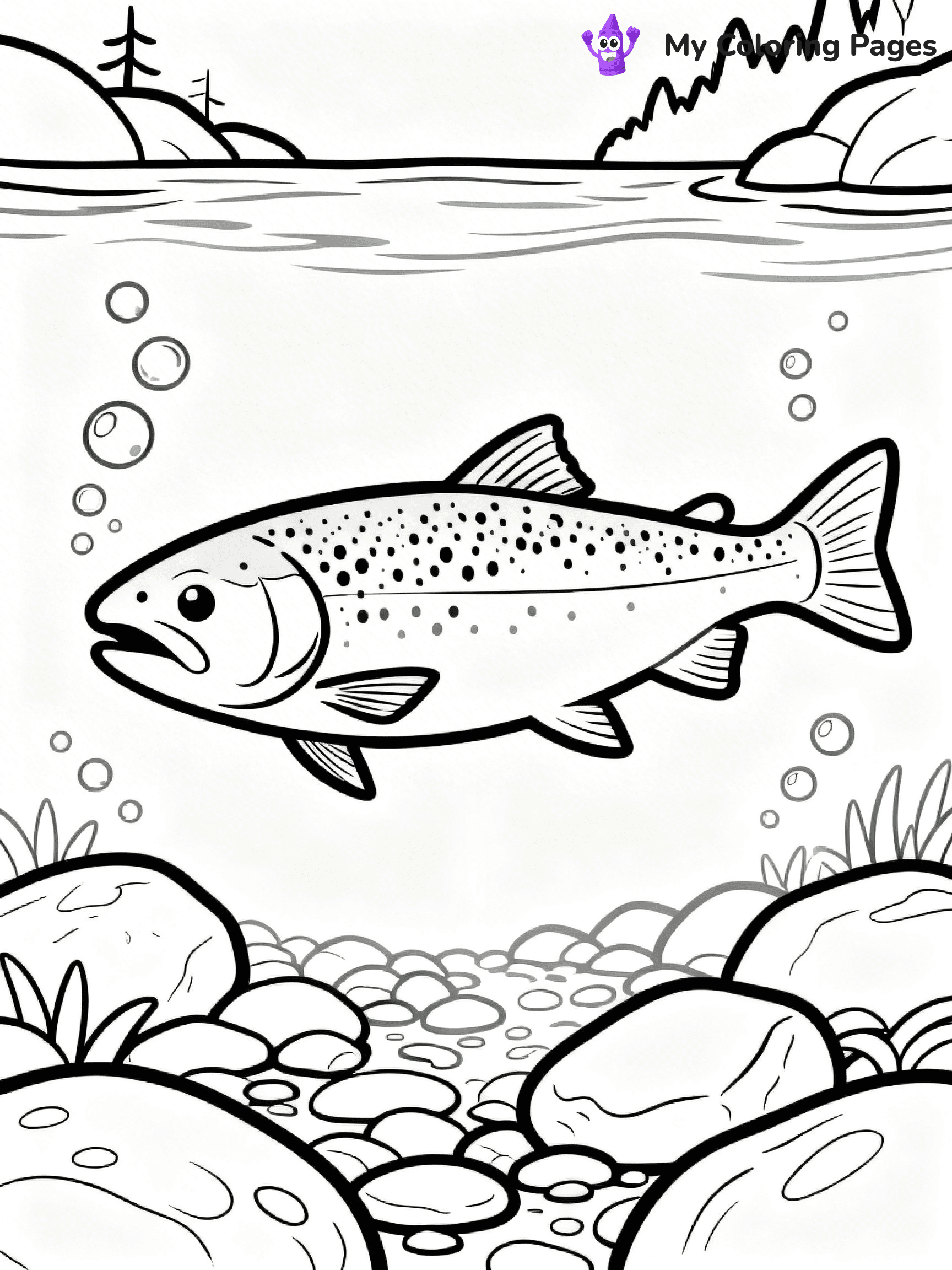 Salmon Coloring Pages - 80