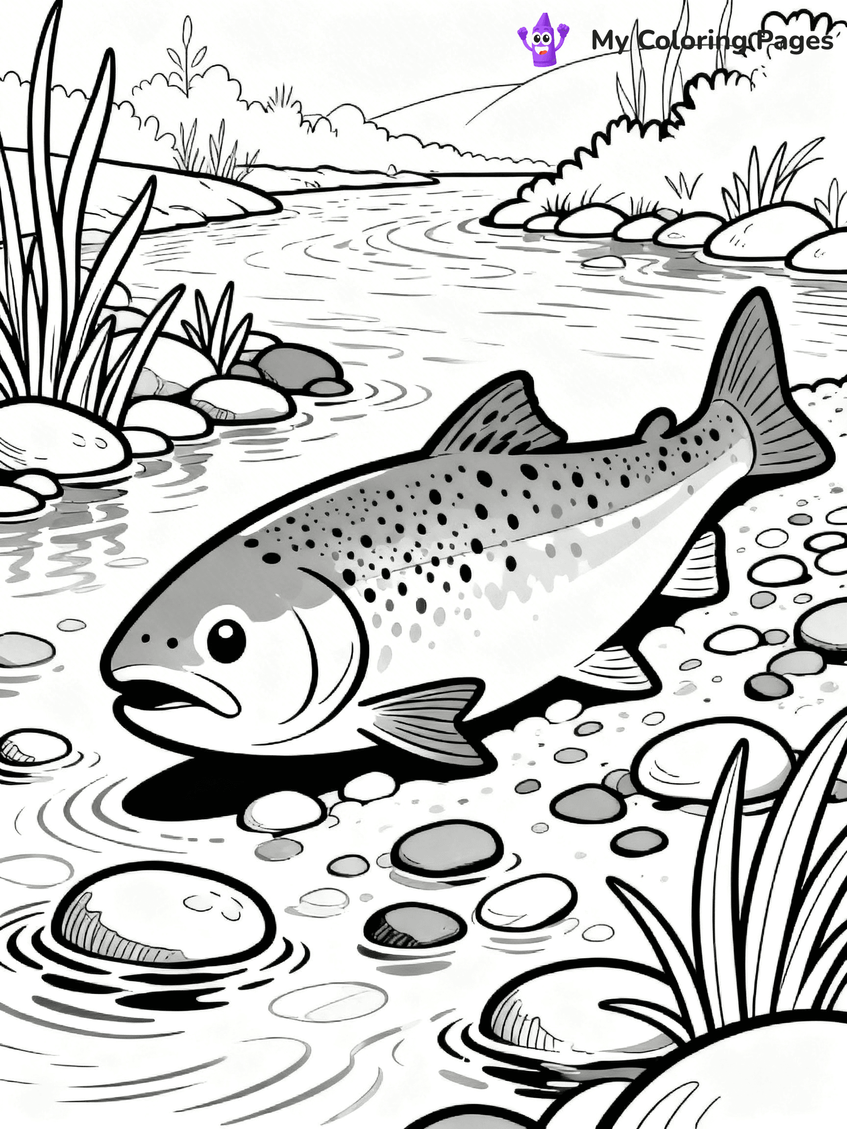Salmon Coloring Pages - 67