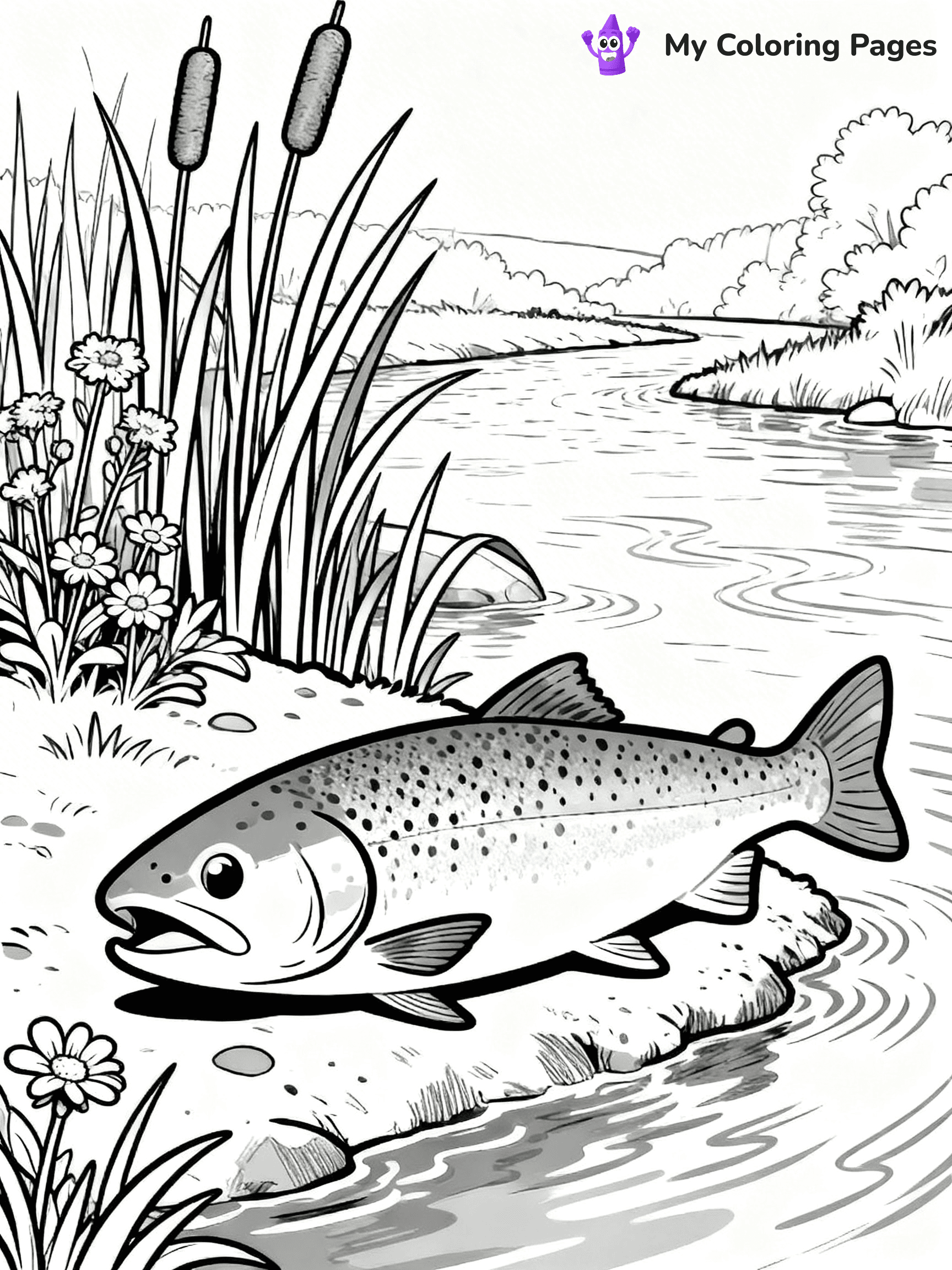 Salmon Coloring Pages - 55