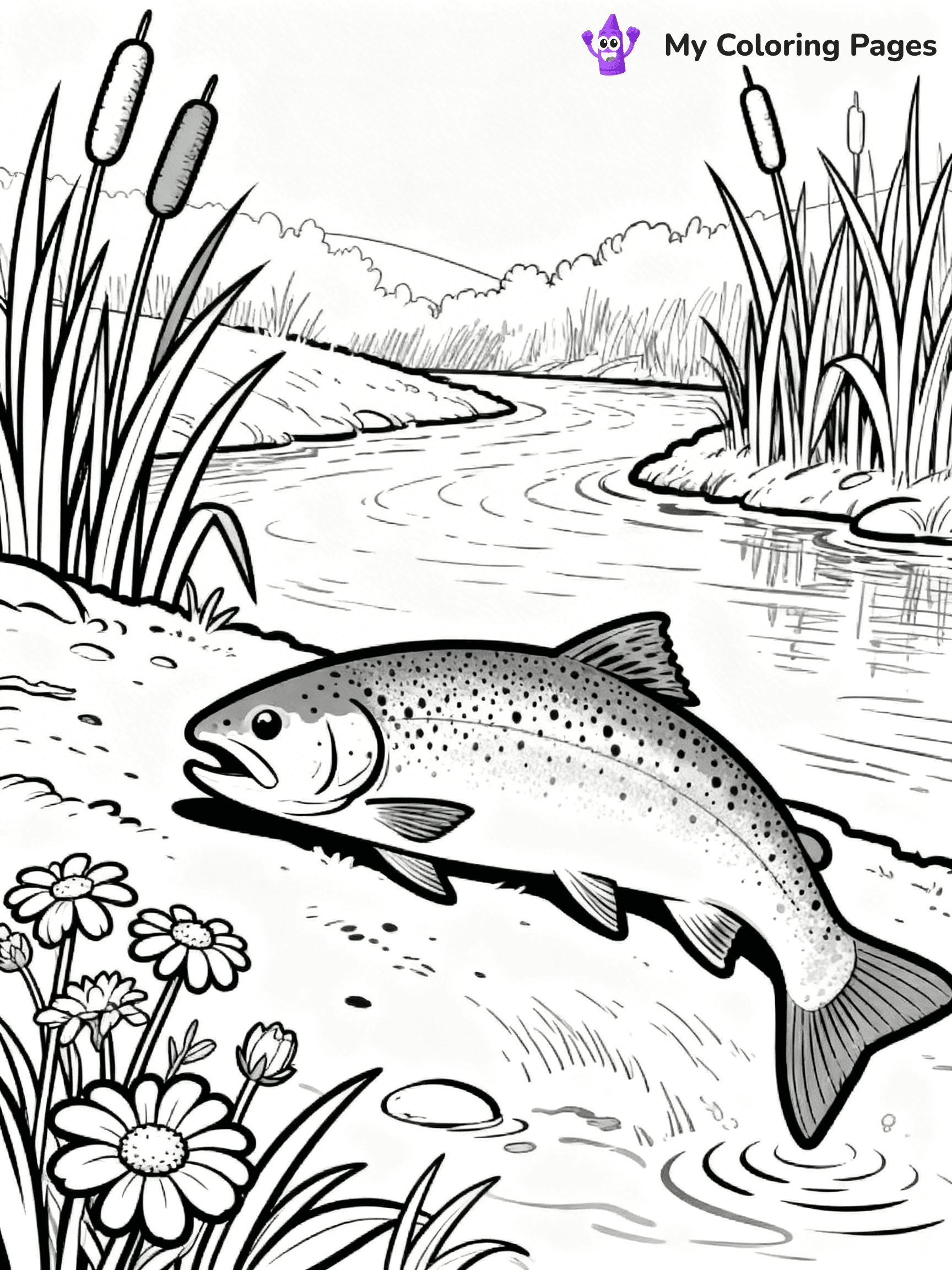 Salmon Coloring Pages - 54