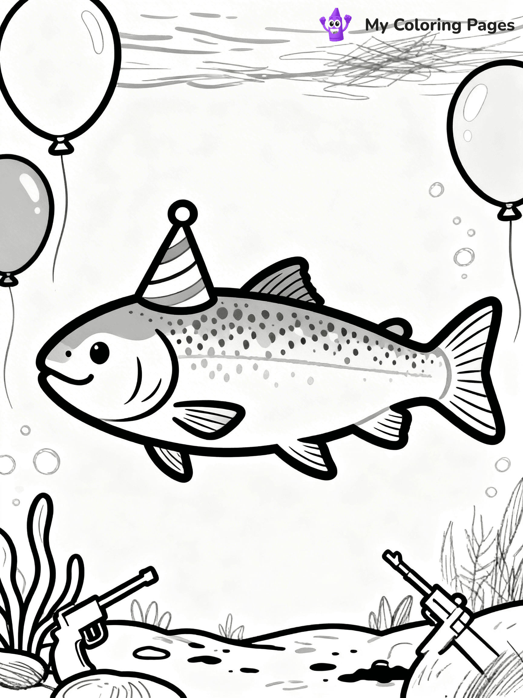 Salmon Coloring Pages - 48