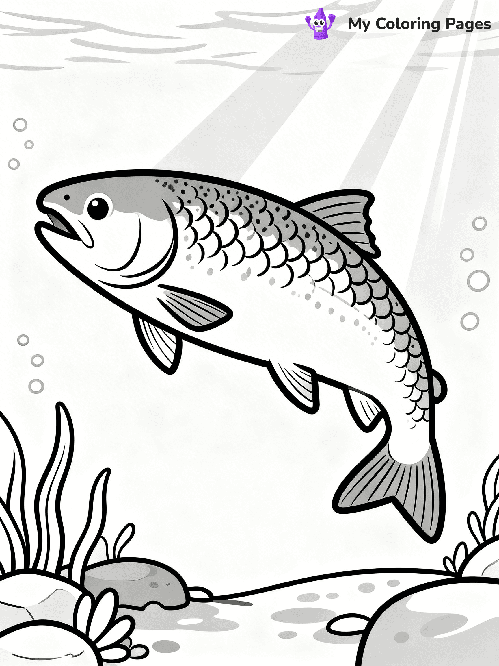 Salmon Coloring Pages - 46