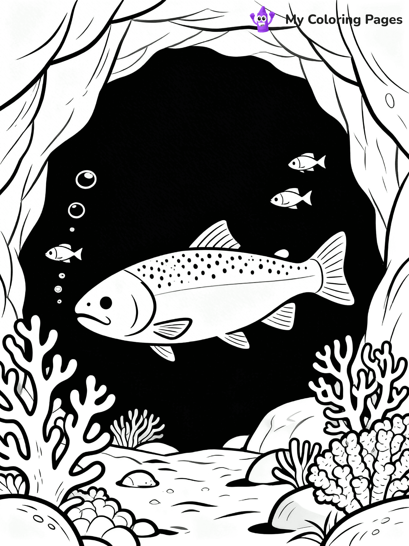 Salmon Coloring Pages - 38
