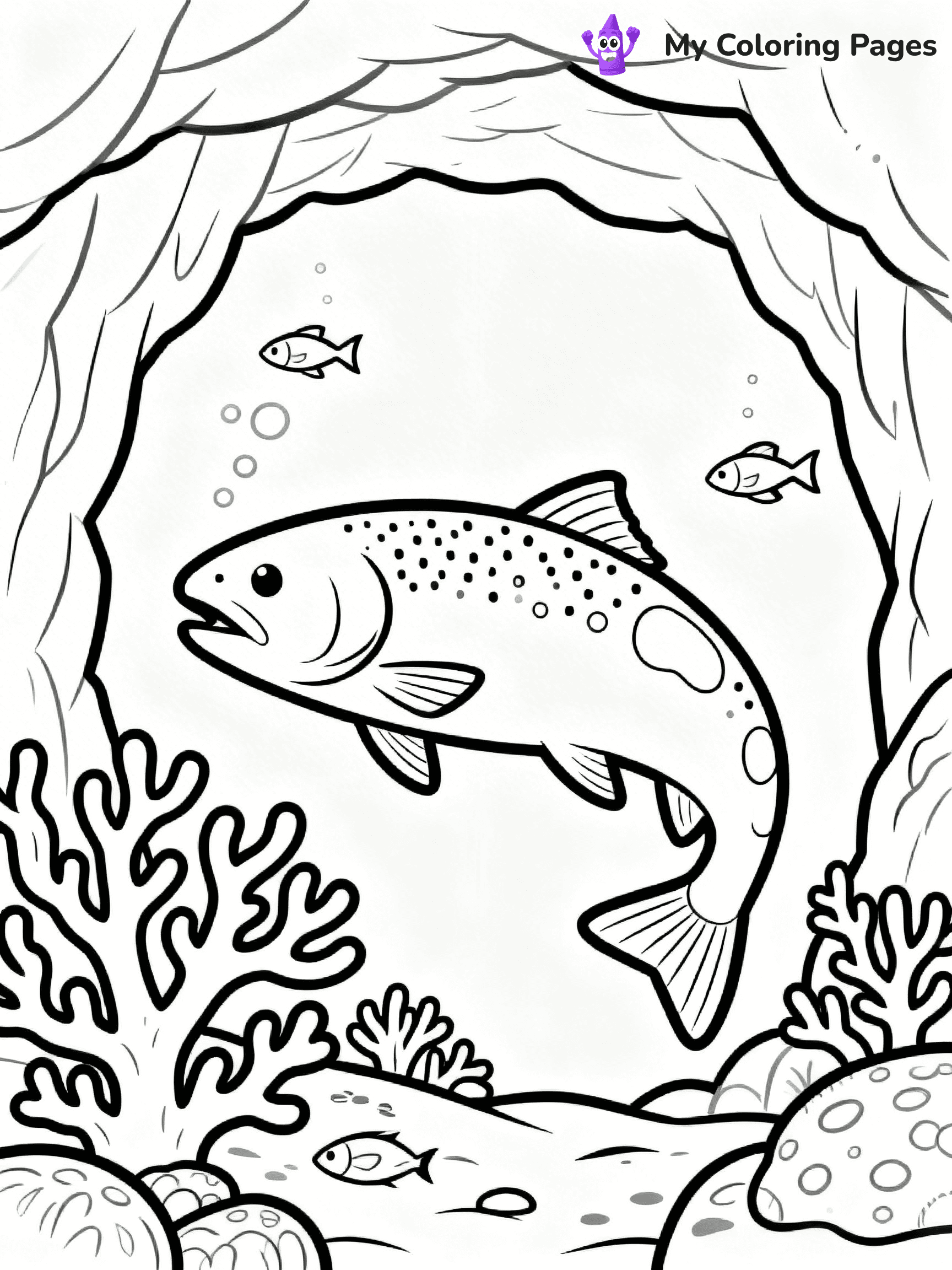 Salmon Coloring Pages - 35