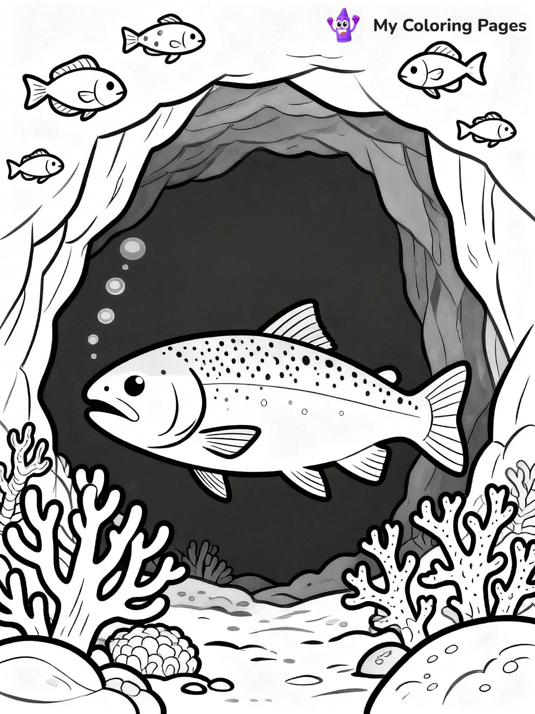 Salmon Coloring Pages - 34