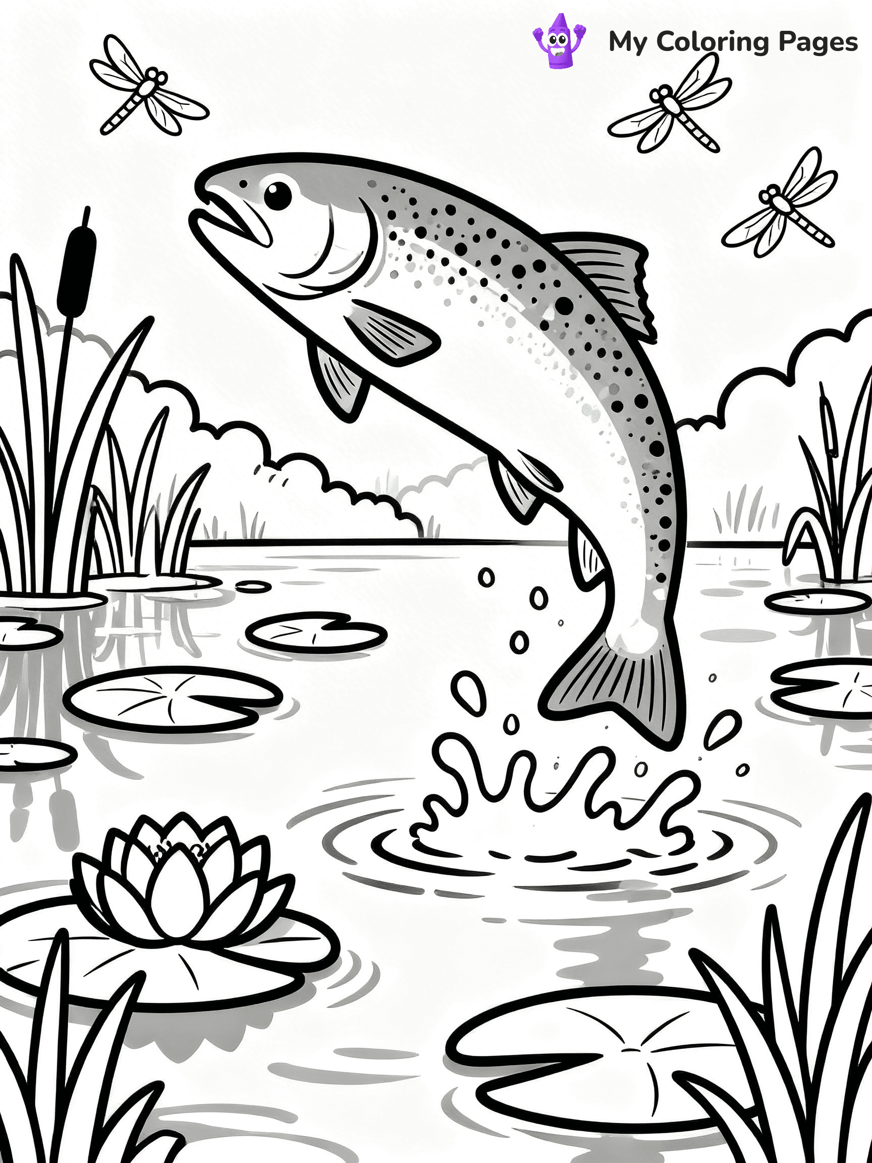 Salmon Coloring Pages - 26