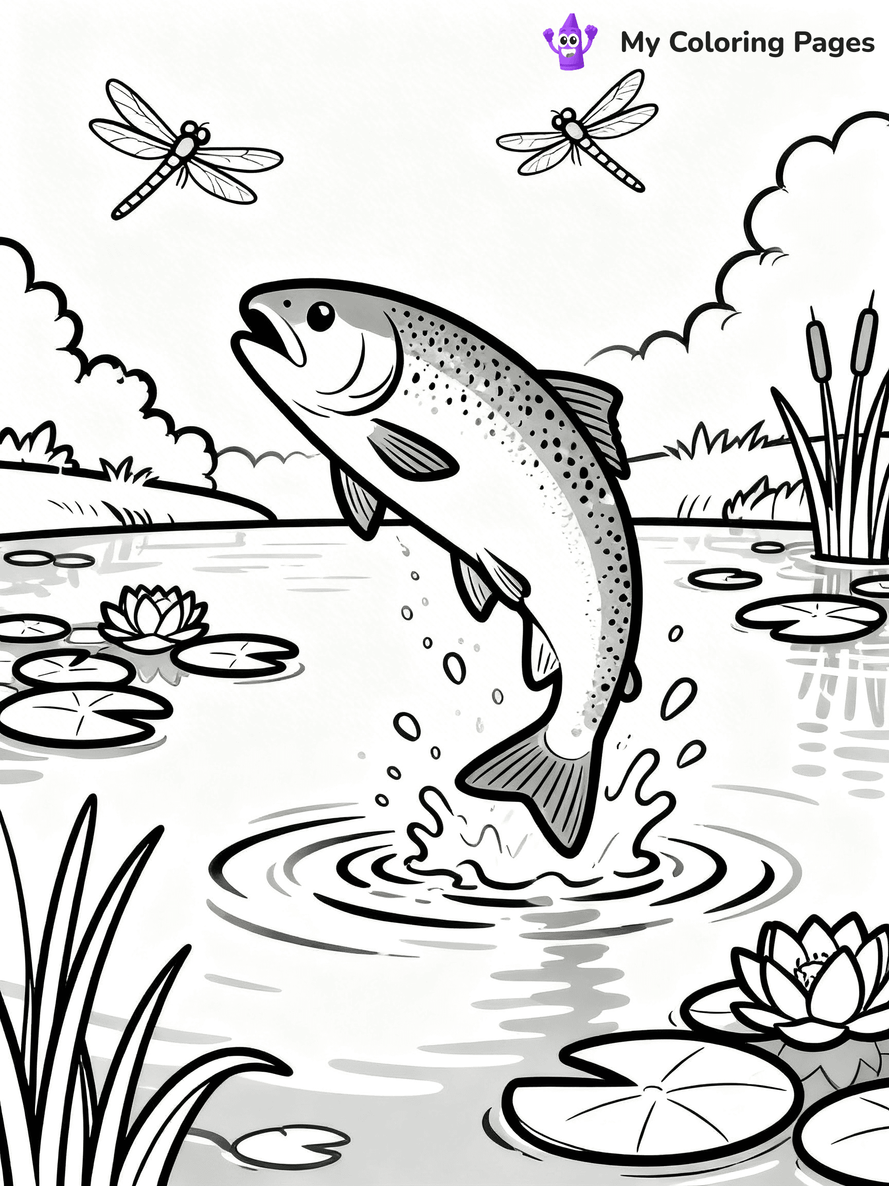 Salmon Coloring Pages - 24