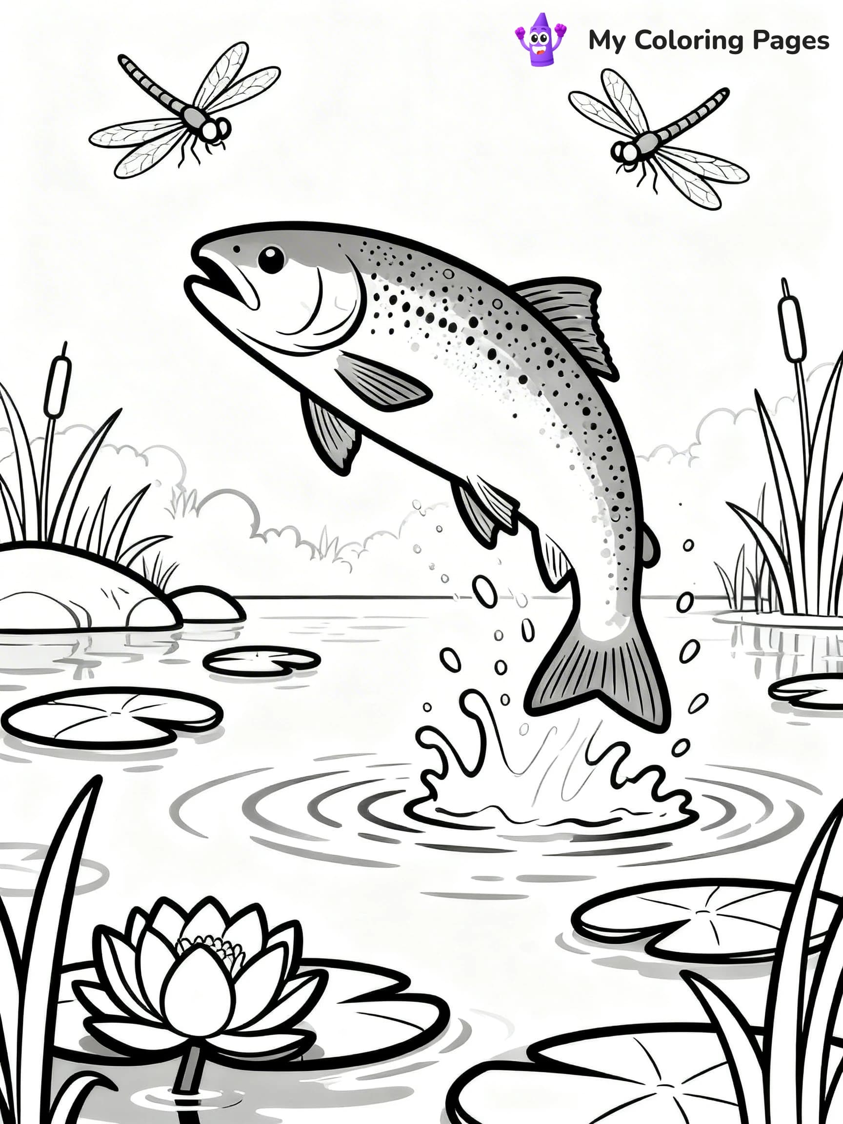 Salmon Coloring Pages - 23